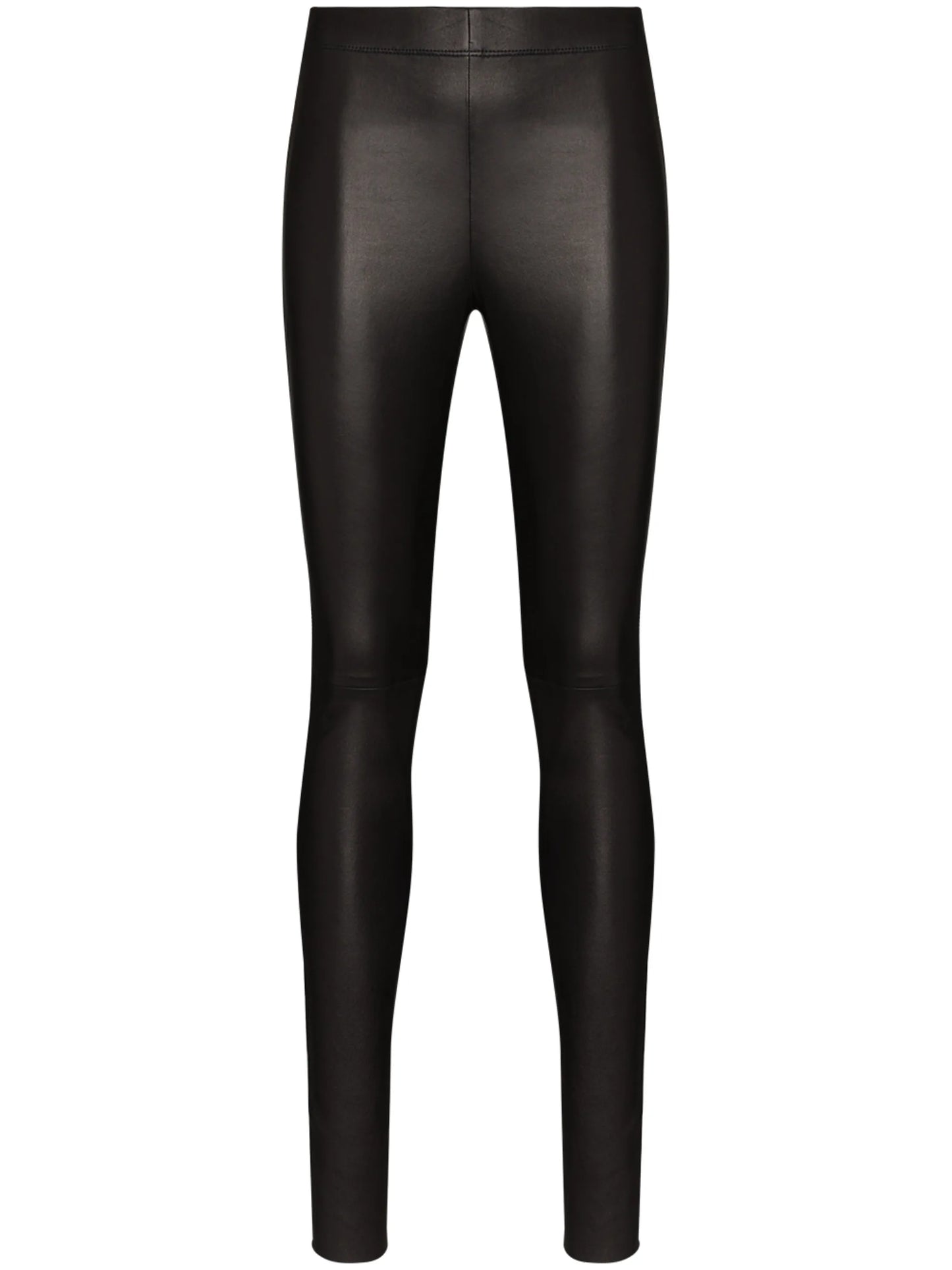 high-waist lambskin leggings