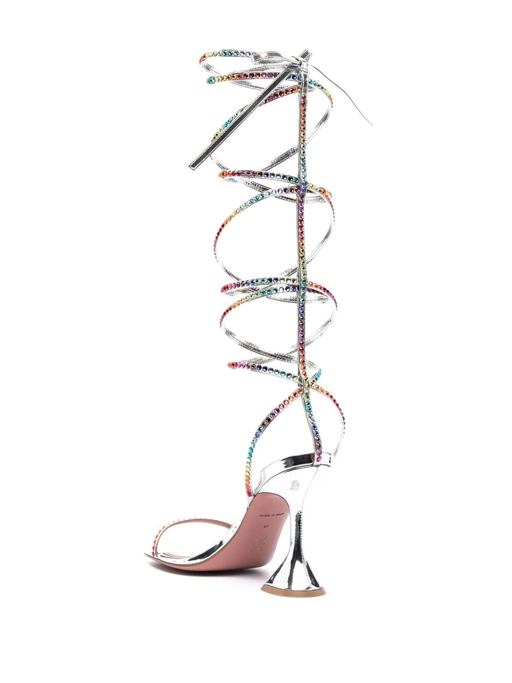 x AWGE silver LSD 95 gladiator sandals