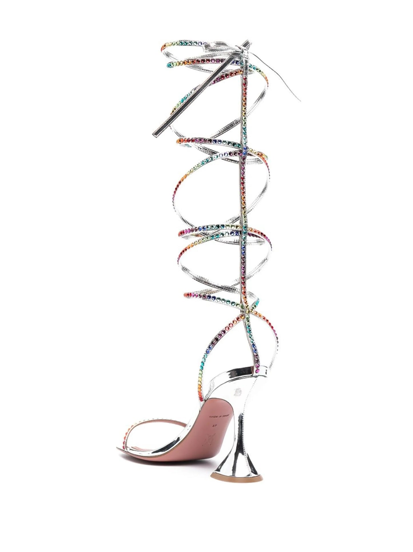 x AWGE silver LSD 95 gladiator sandals