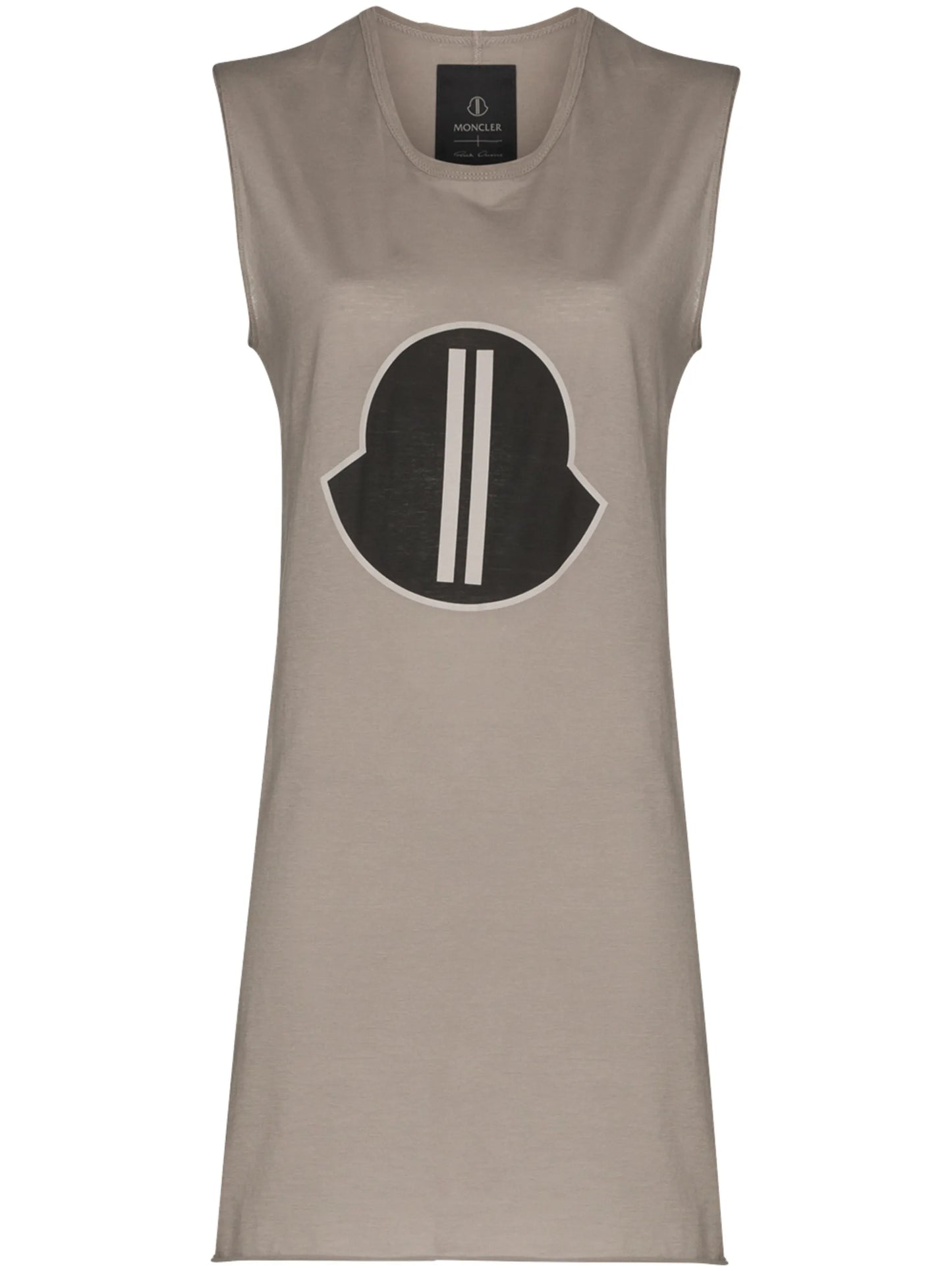 oversized logo patch tank top