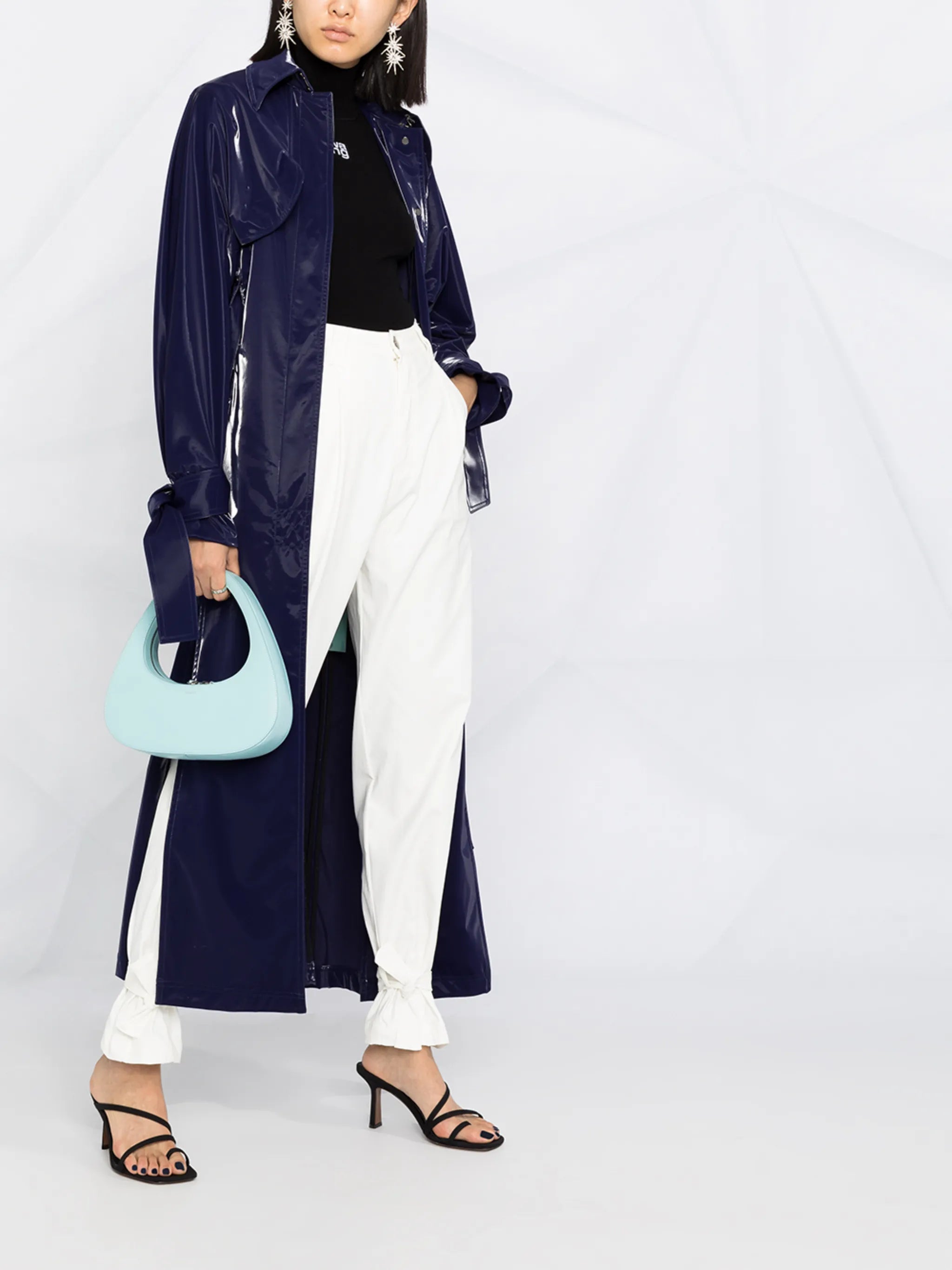high neck logo top