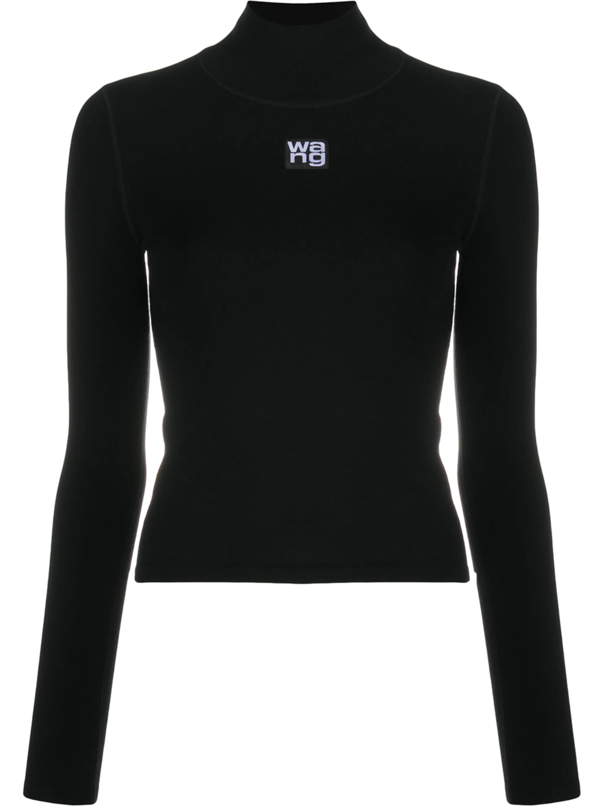 high neck logo top