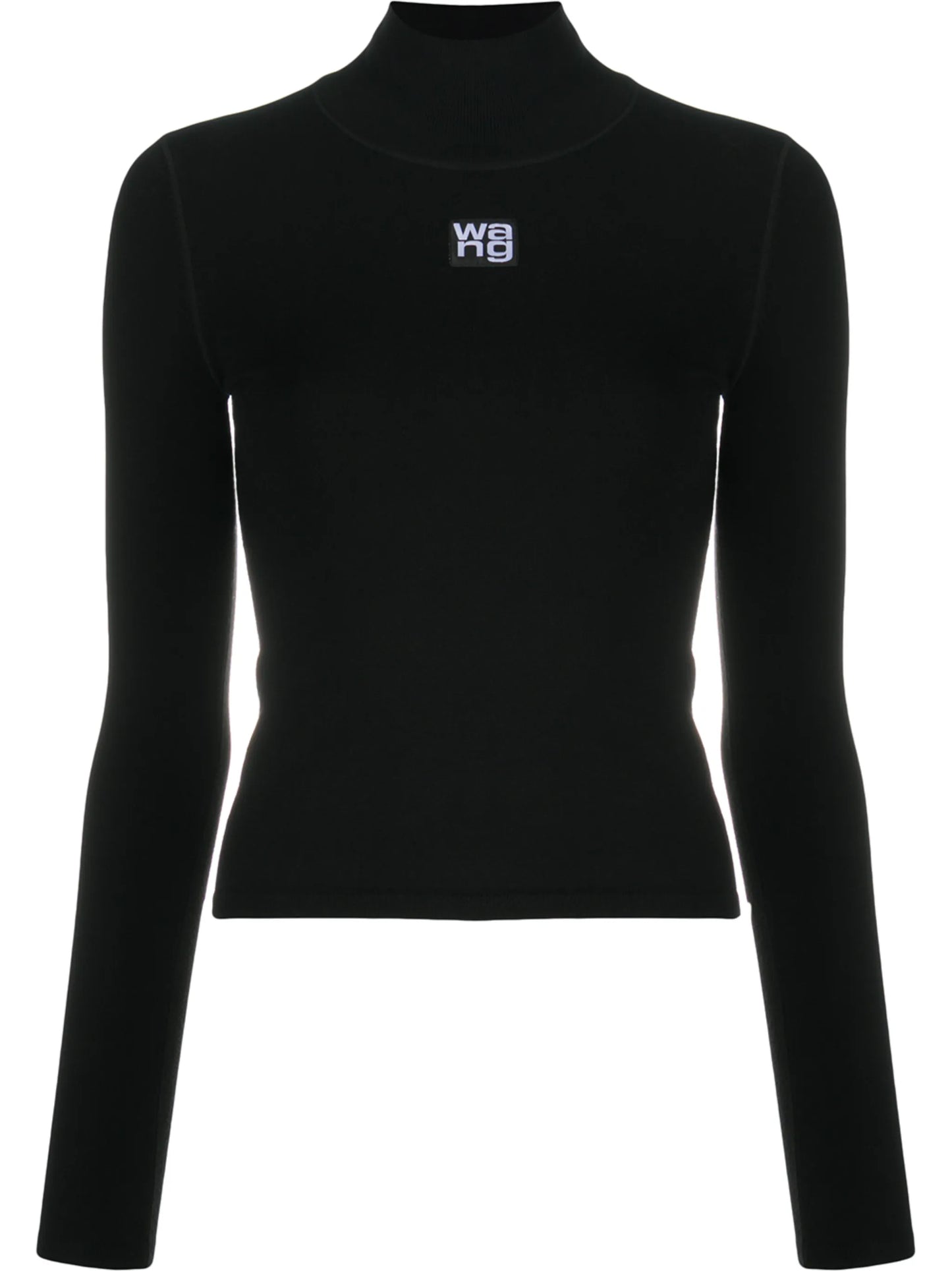 high neck logo top