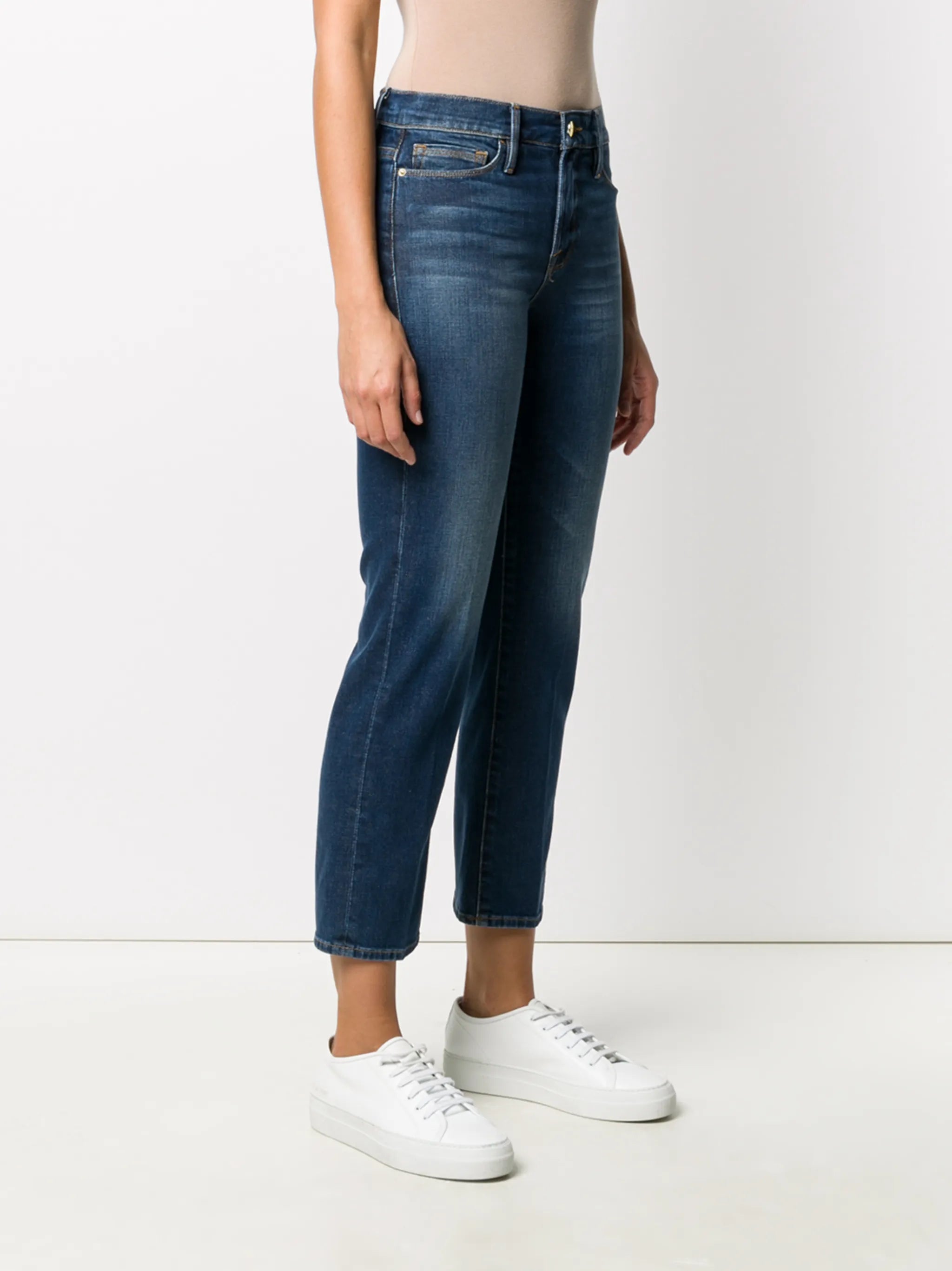 cropped slim-fit jeans