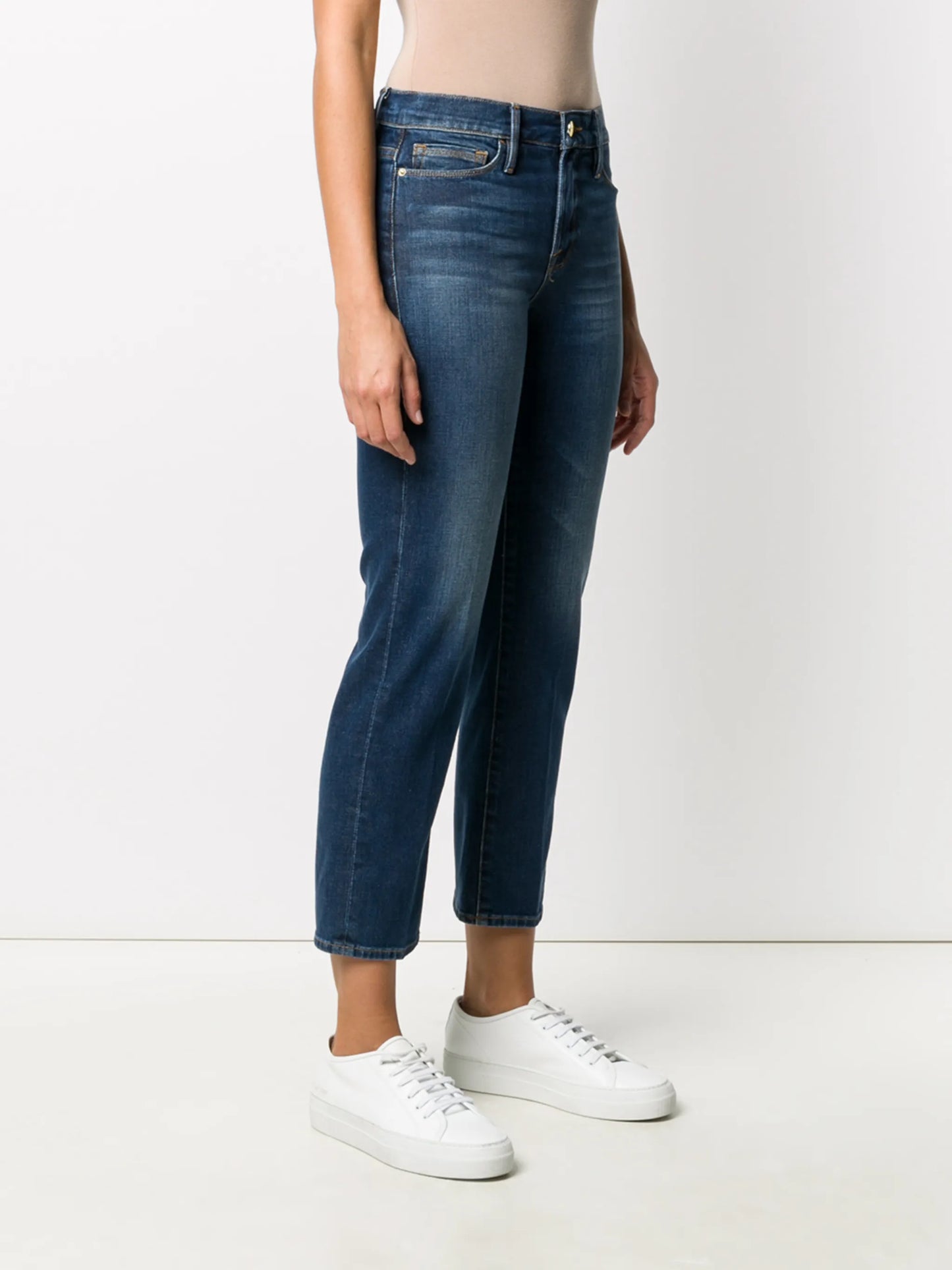 cropped slim-fit jeans