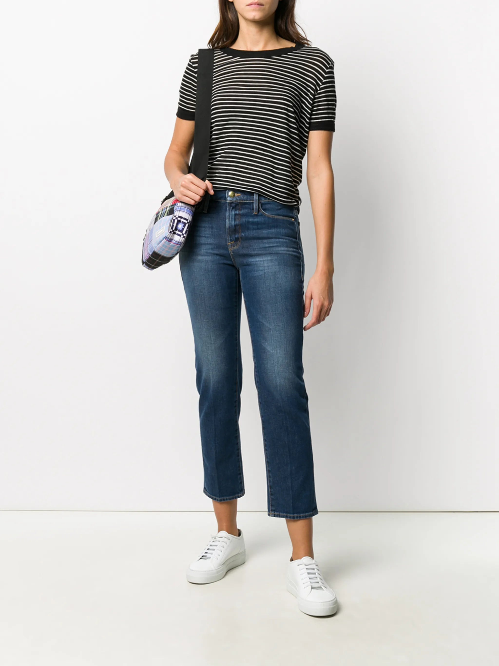 cropped slim-fit jeans