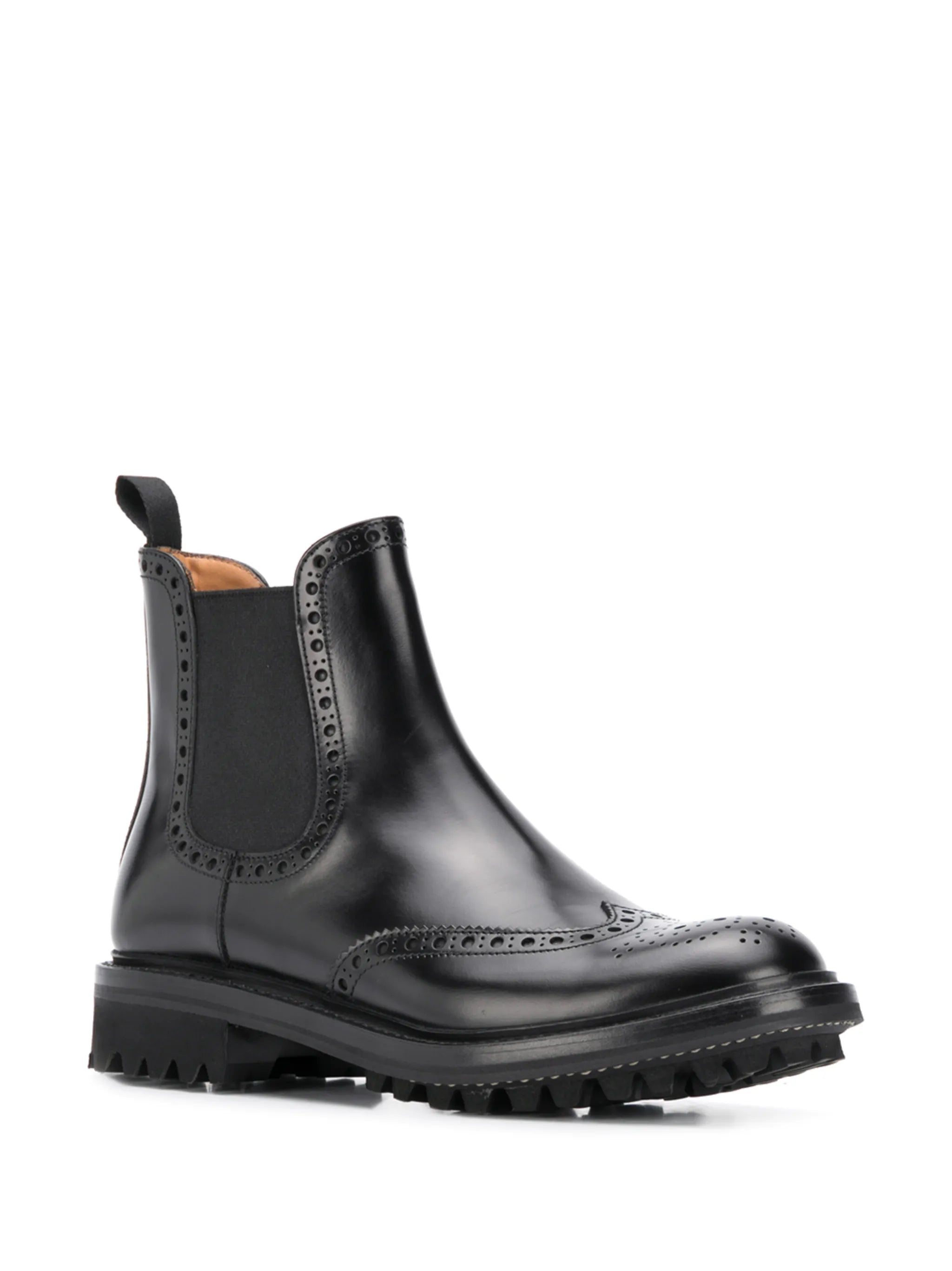 brogue-detail ankle boots