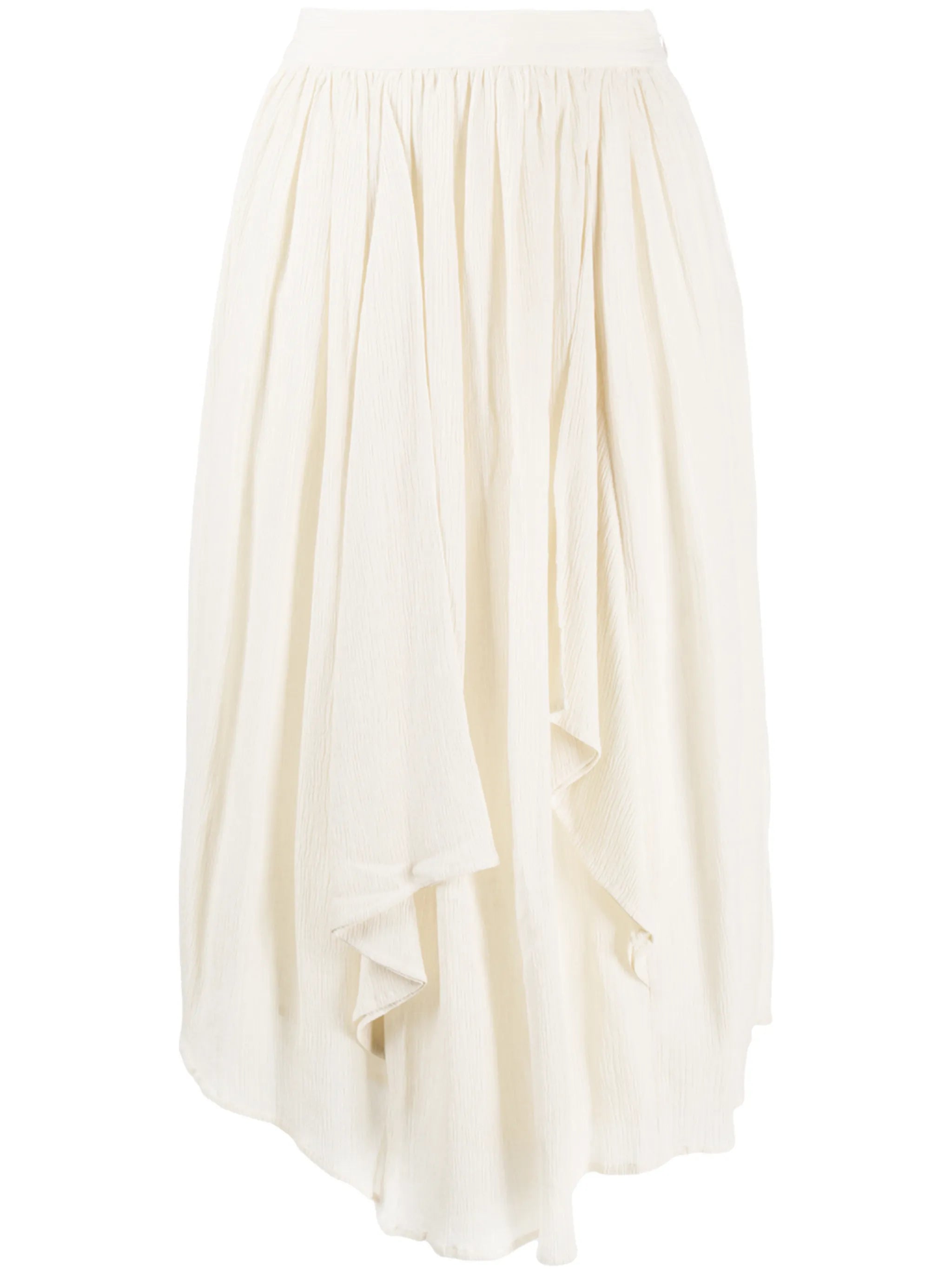 draped high-waisted skirt