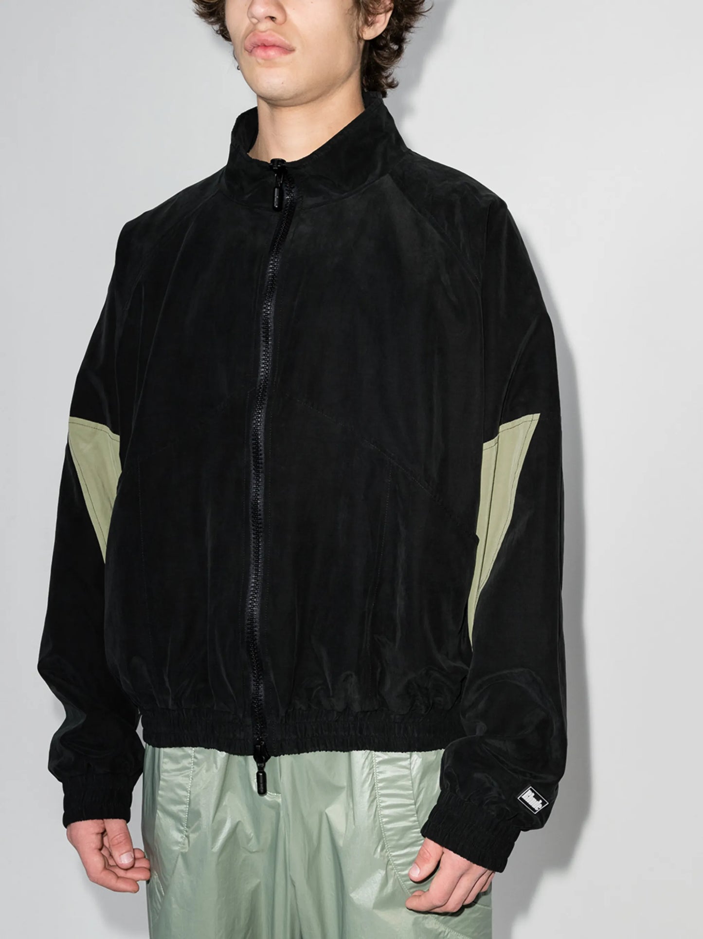 panelled zip-front jacket