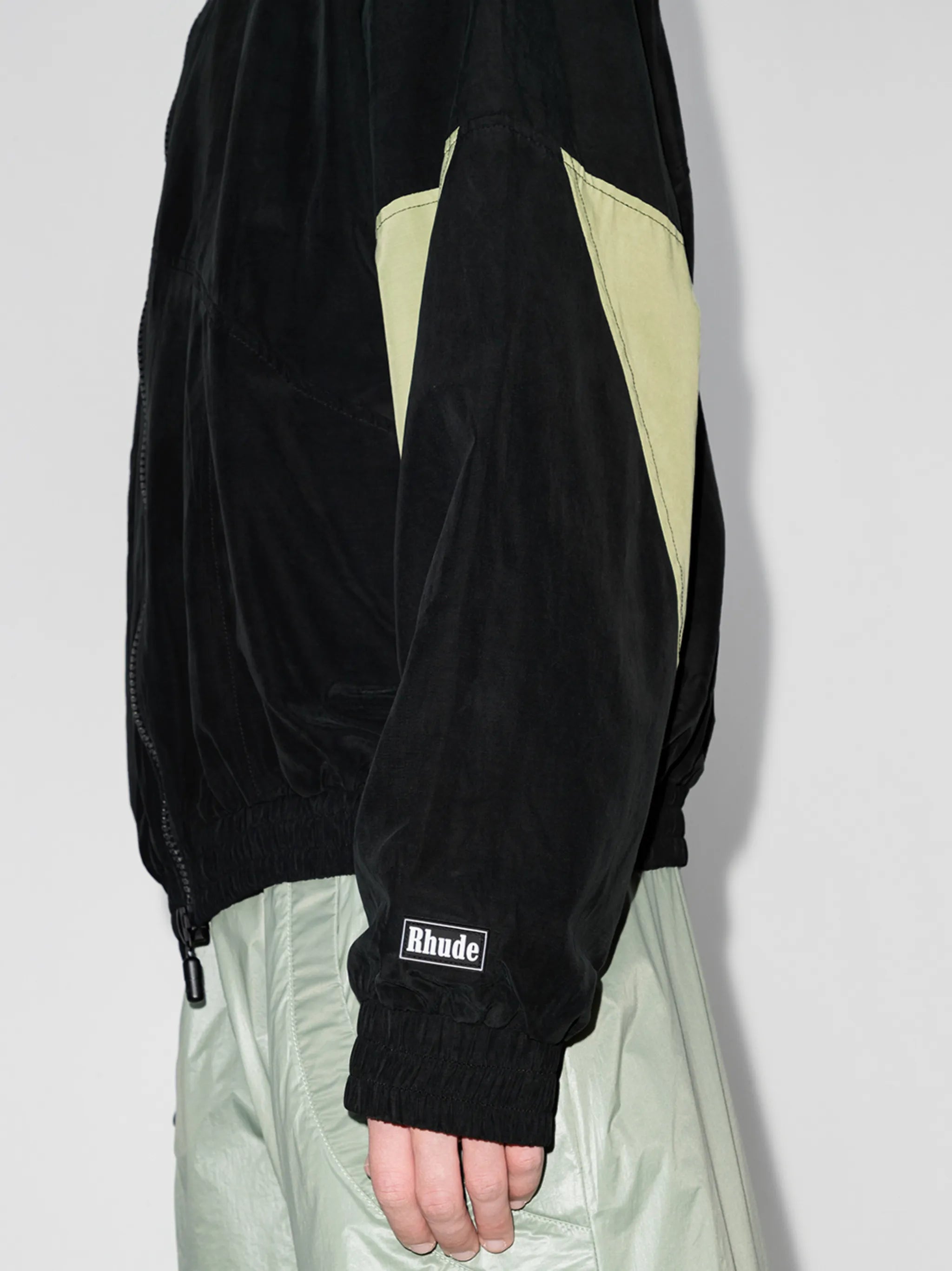 panelled zip-front jacket