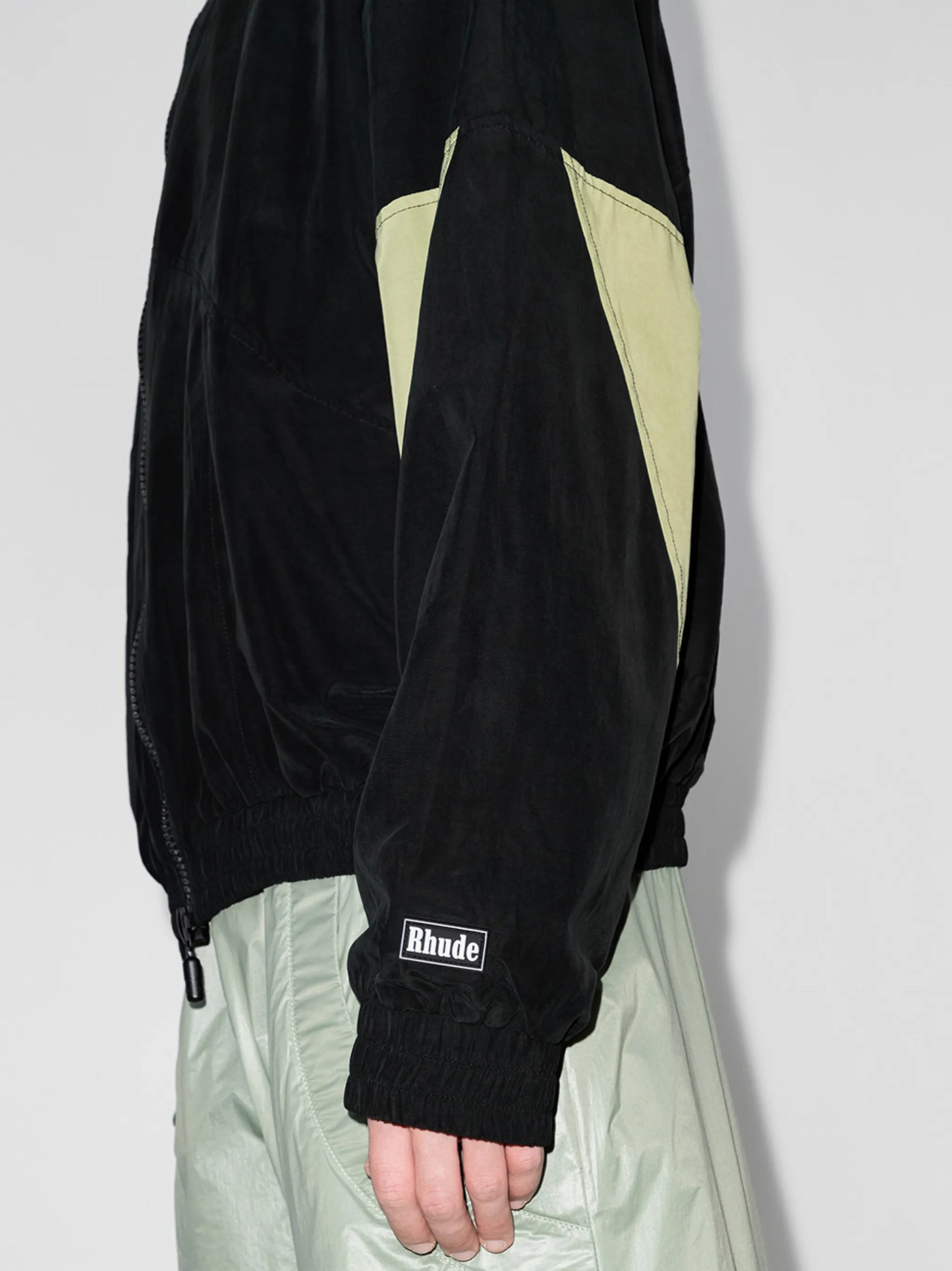 panelled zip-front jacket