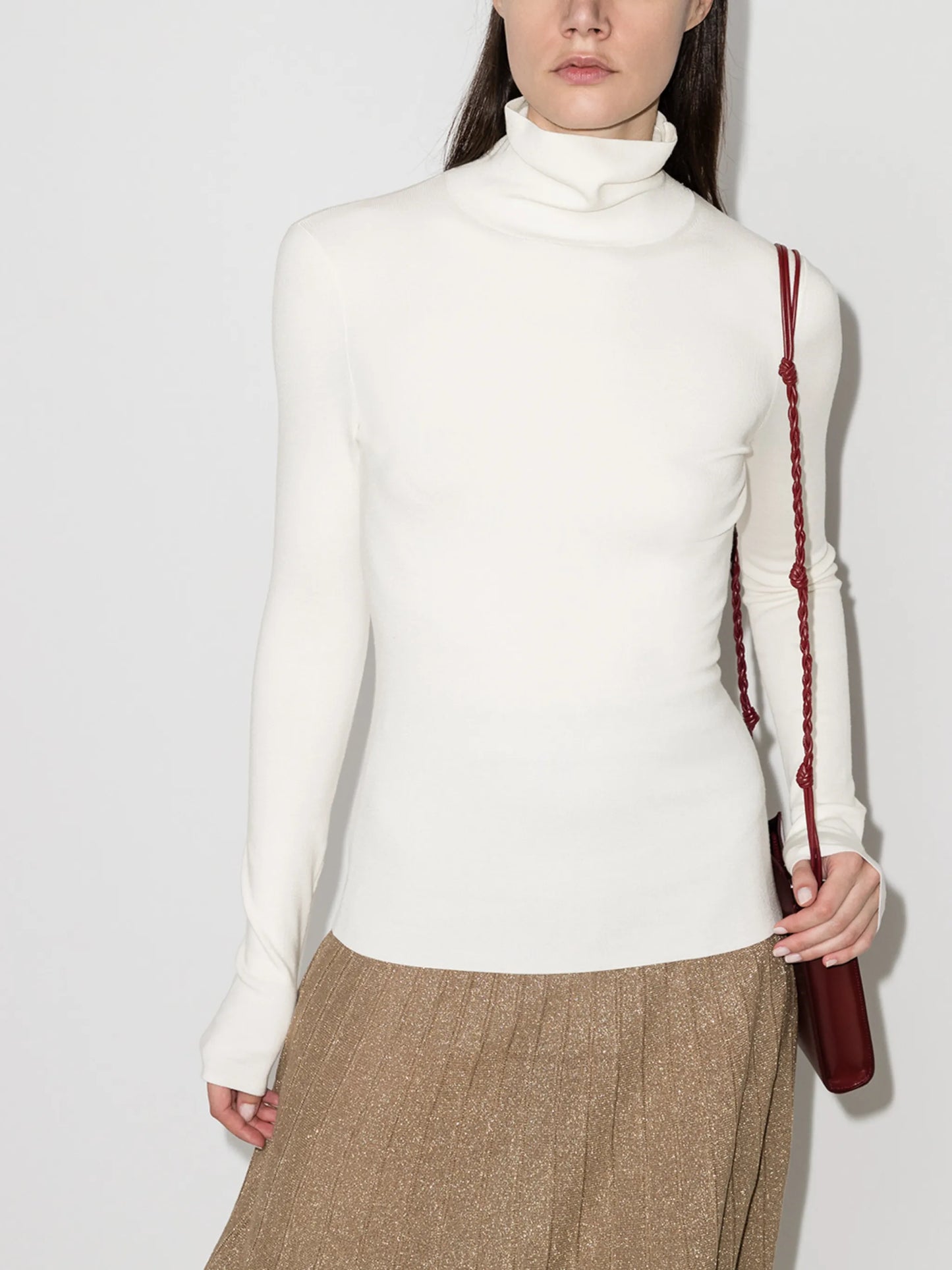 roll neck knitted jumper