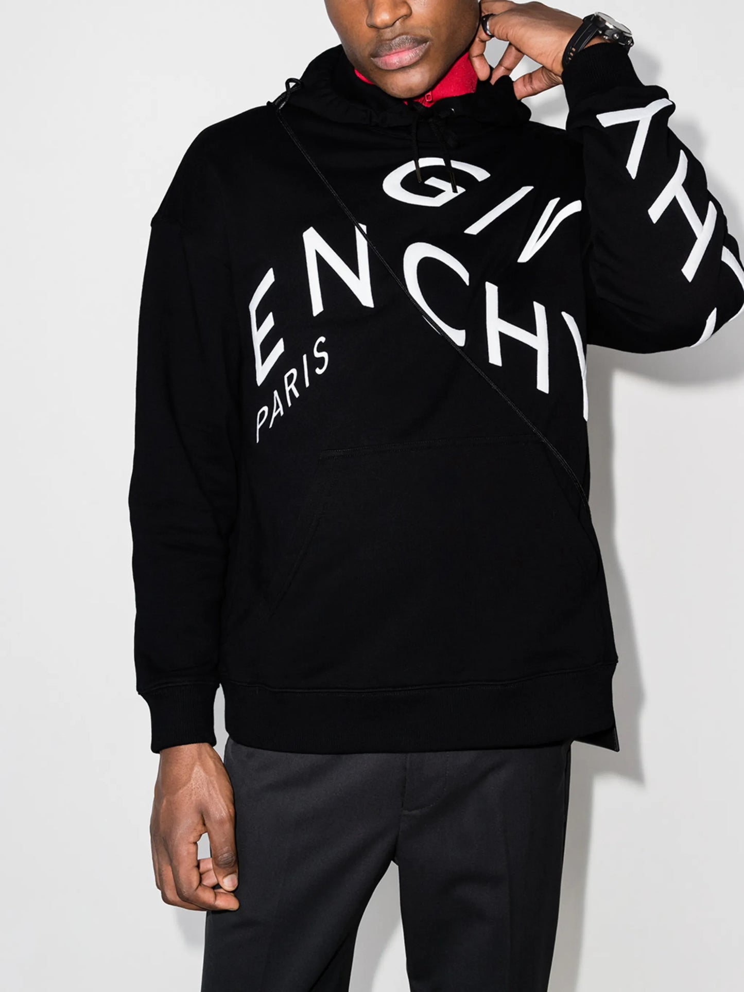 logo-print cotton hoodie