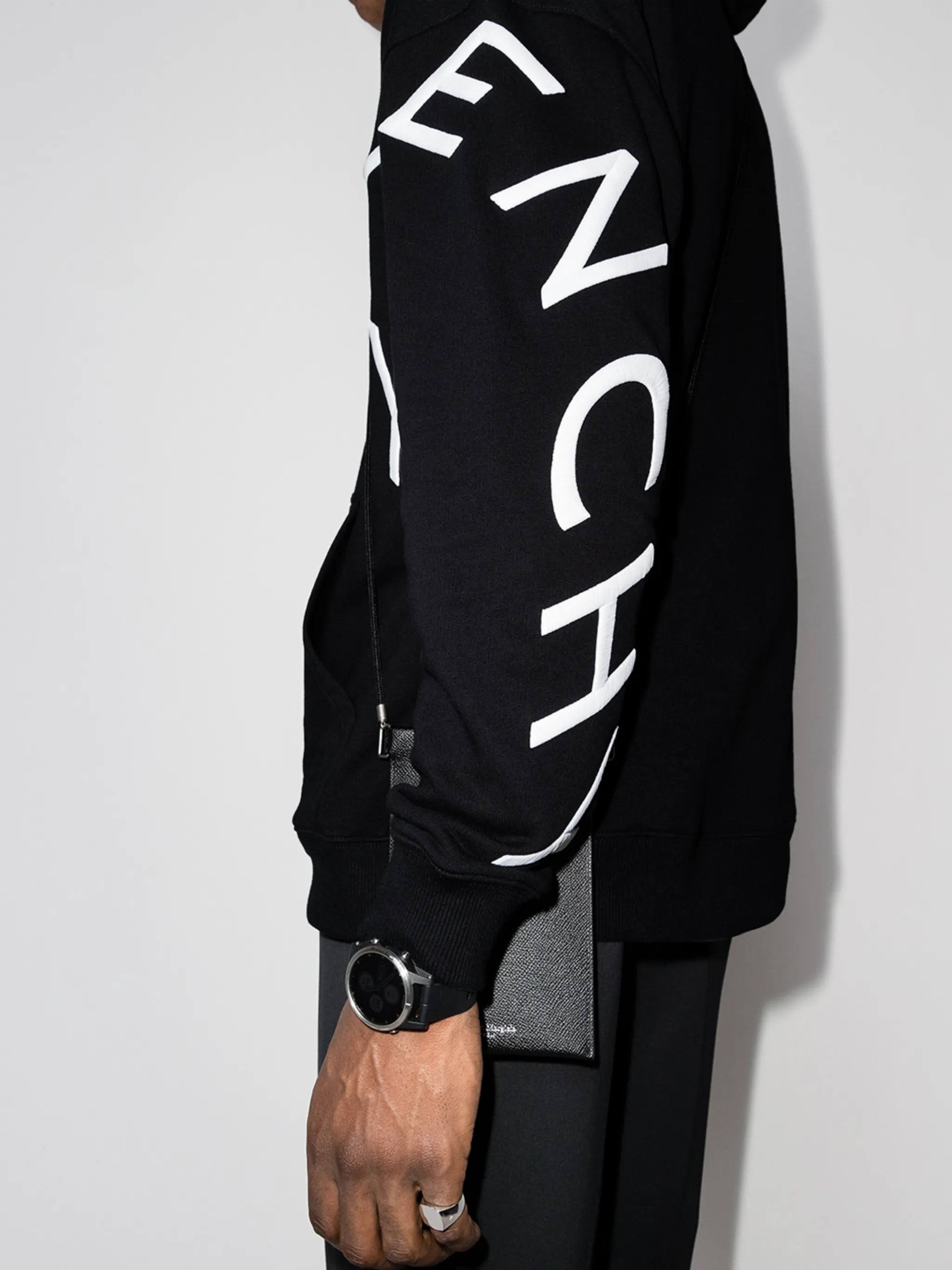 logo-print cotton hoodie