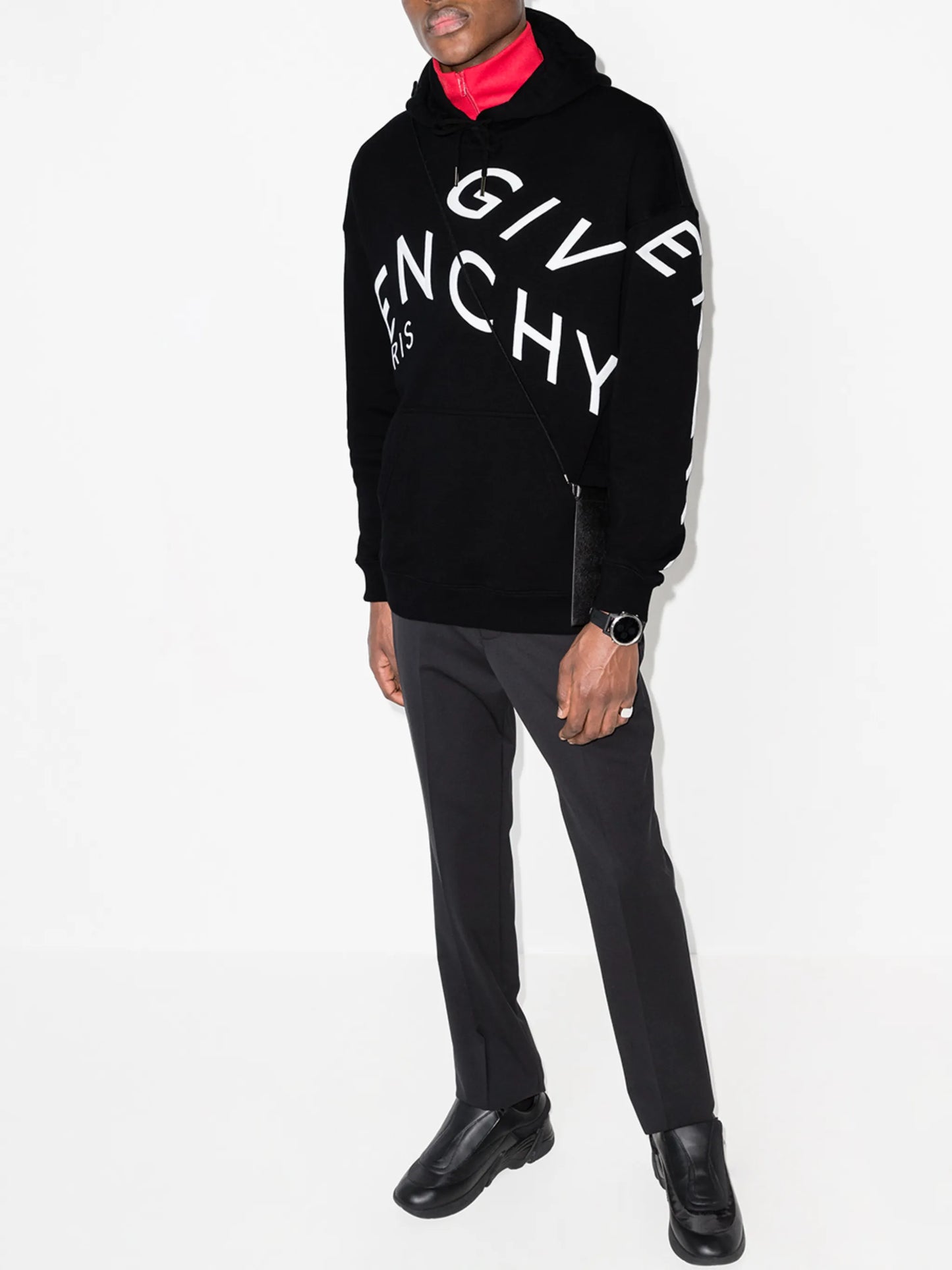 logo-print cotton hoodie