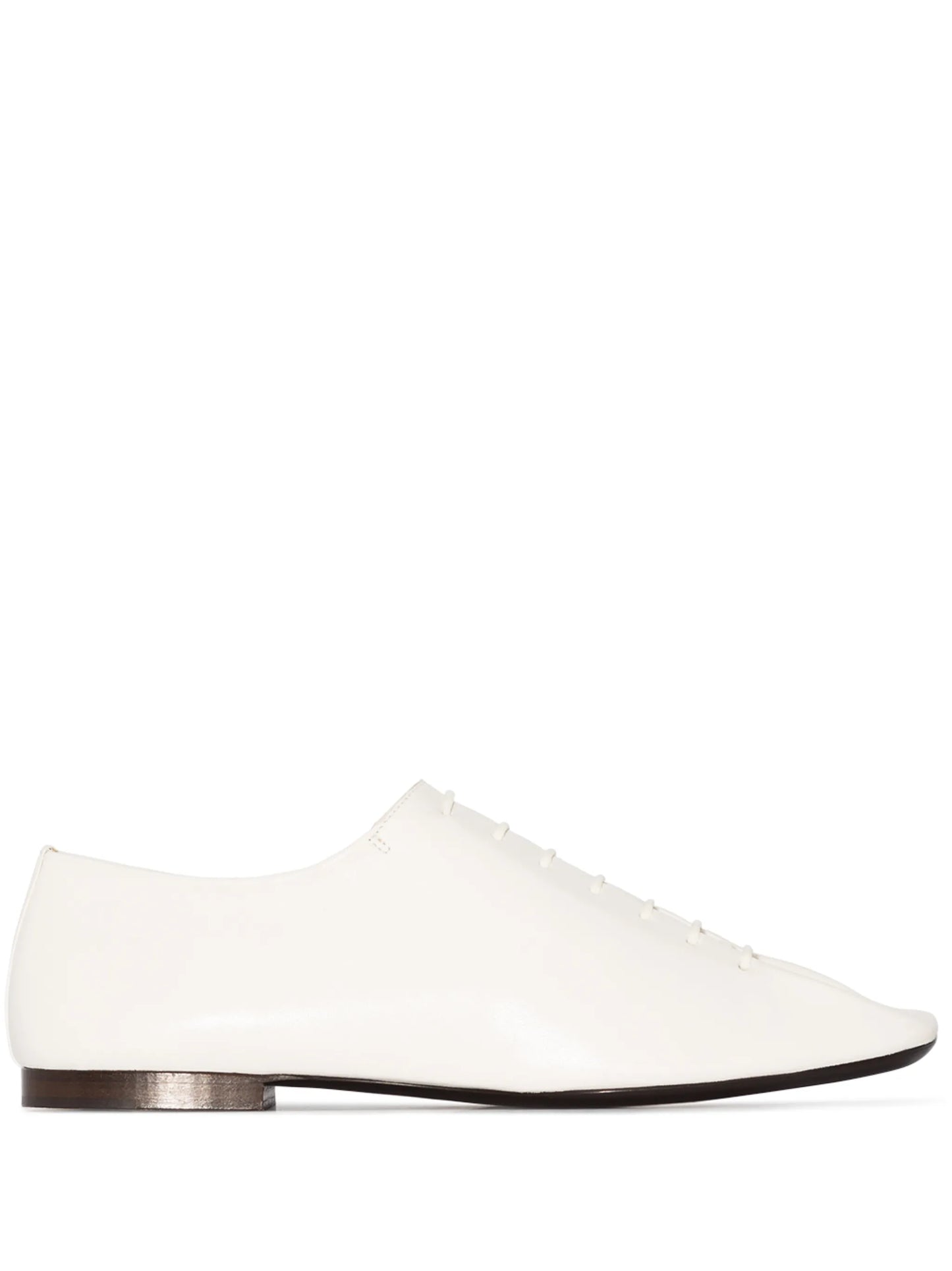 square-toe leather Derby shoes