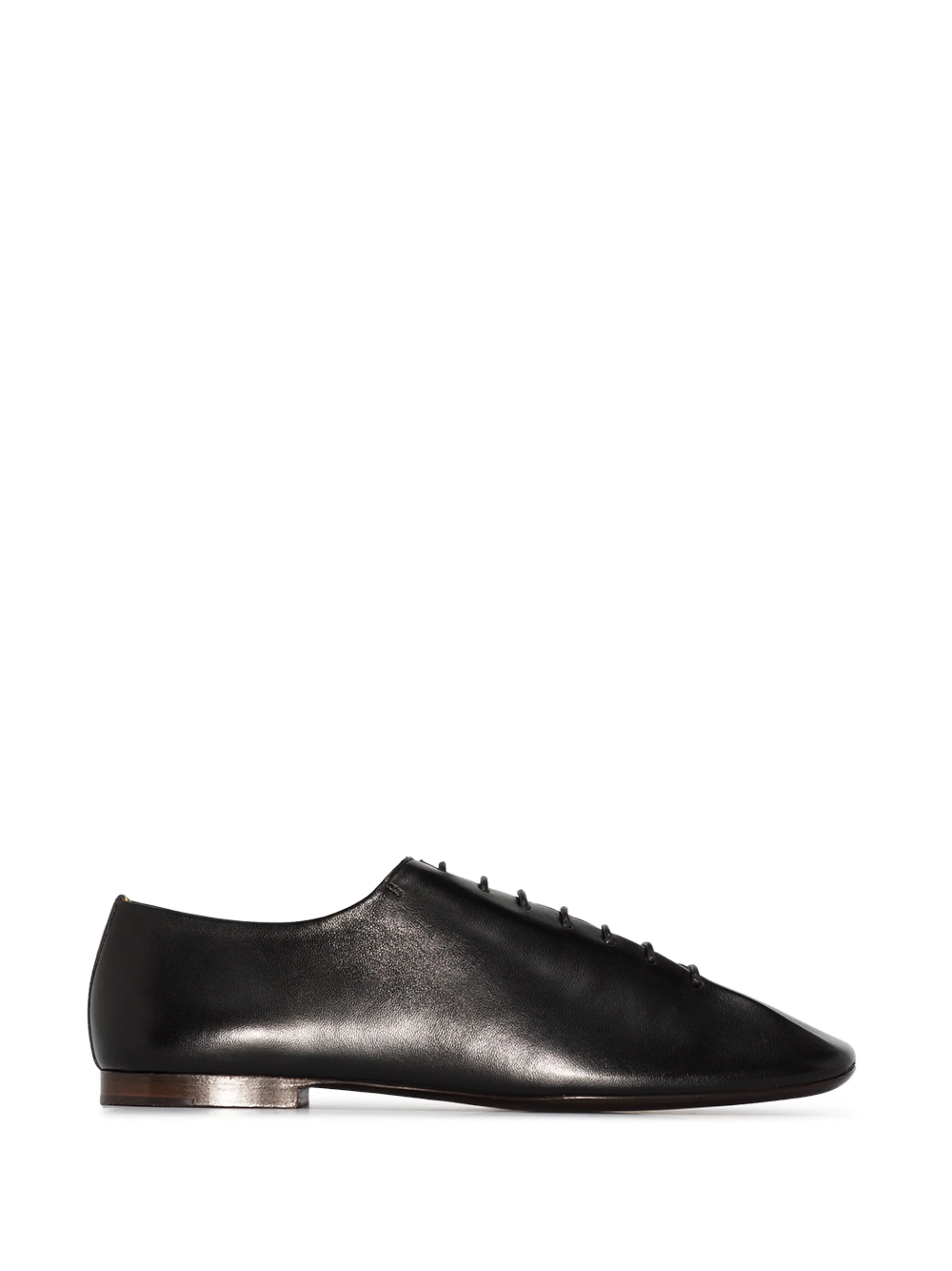 square-toe lace-up shoes
