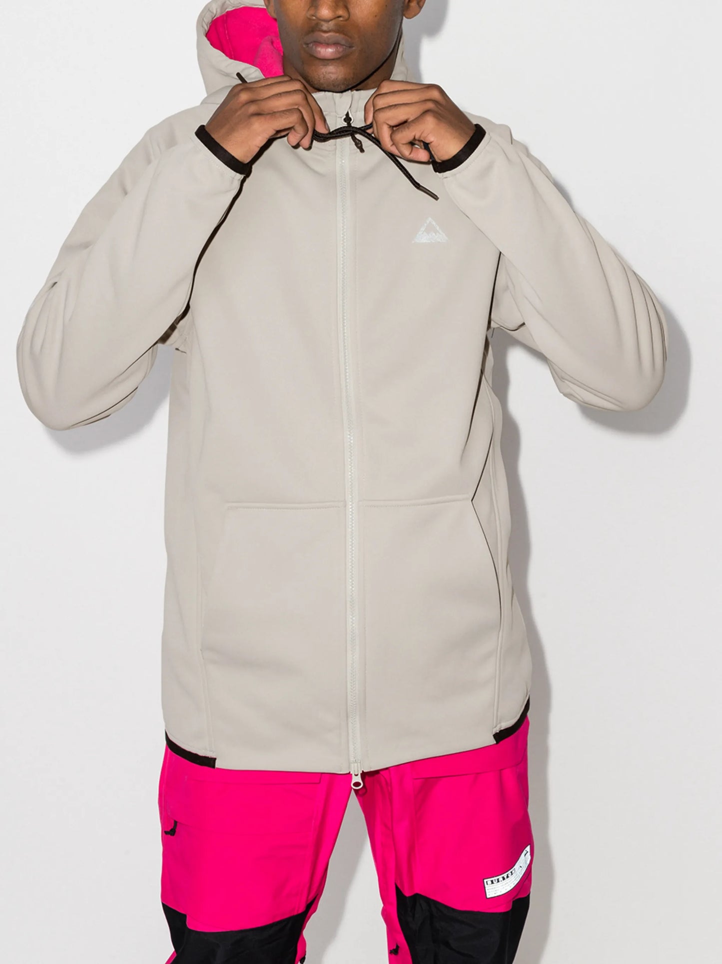 Crown zip-up fleece hoodie