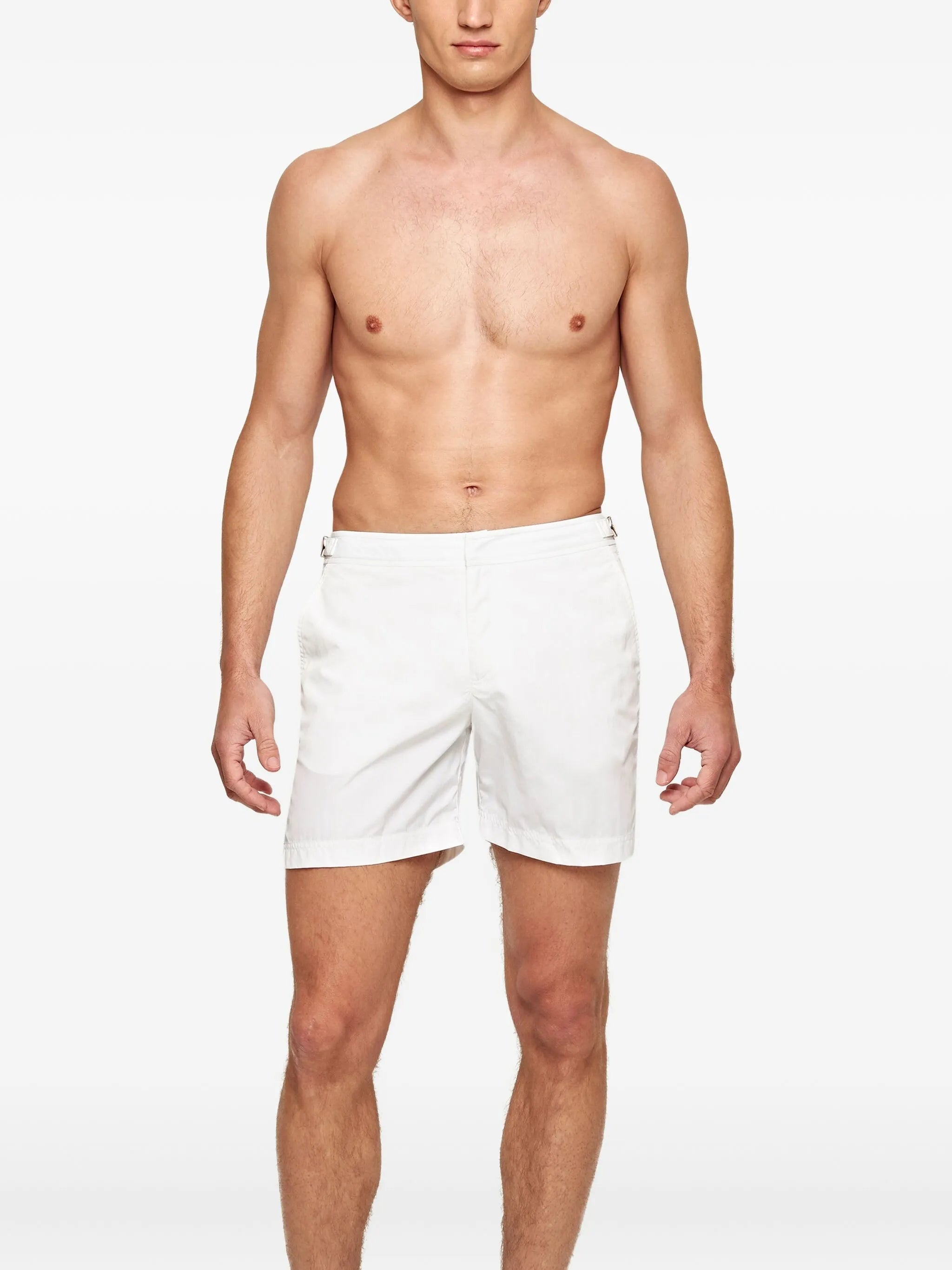 Bulldog buckle detailed swim shorts