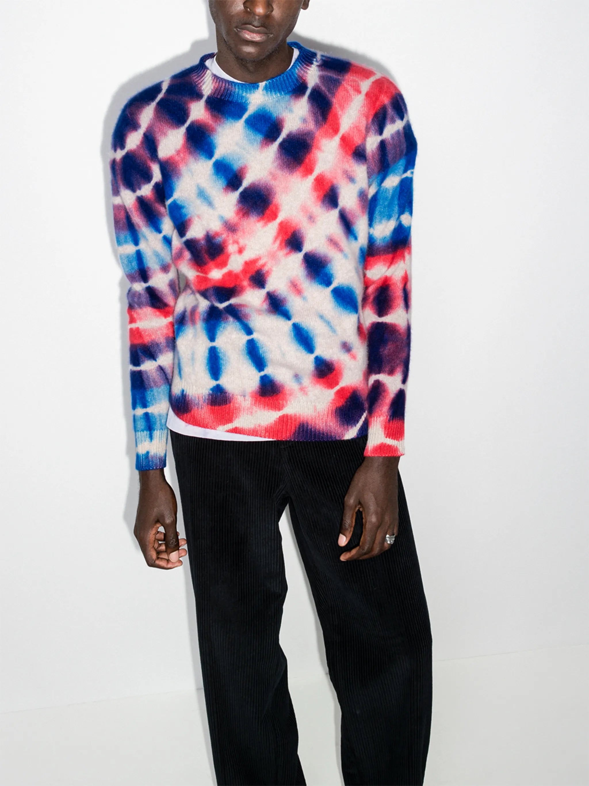 Radiate tie-dye cashmere jumper