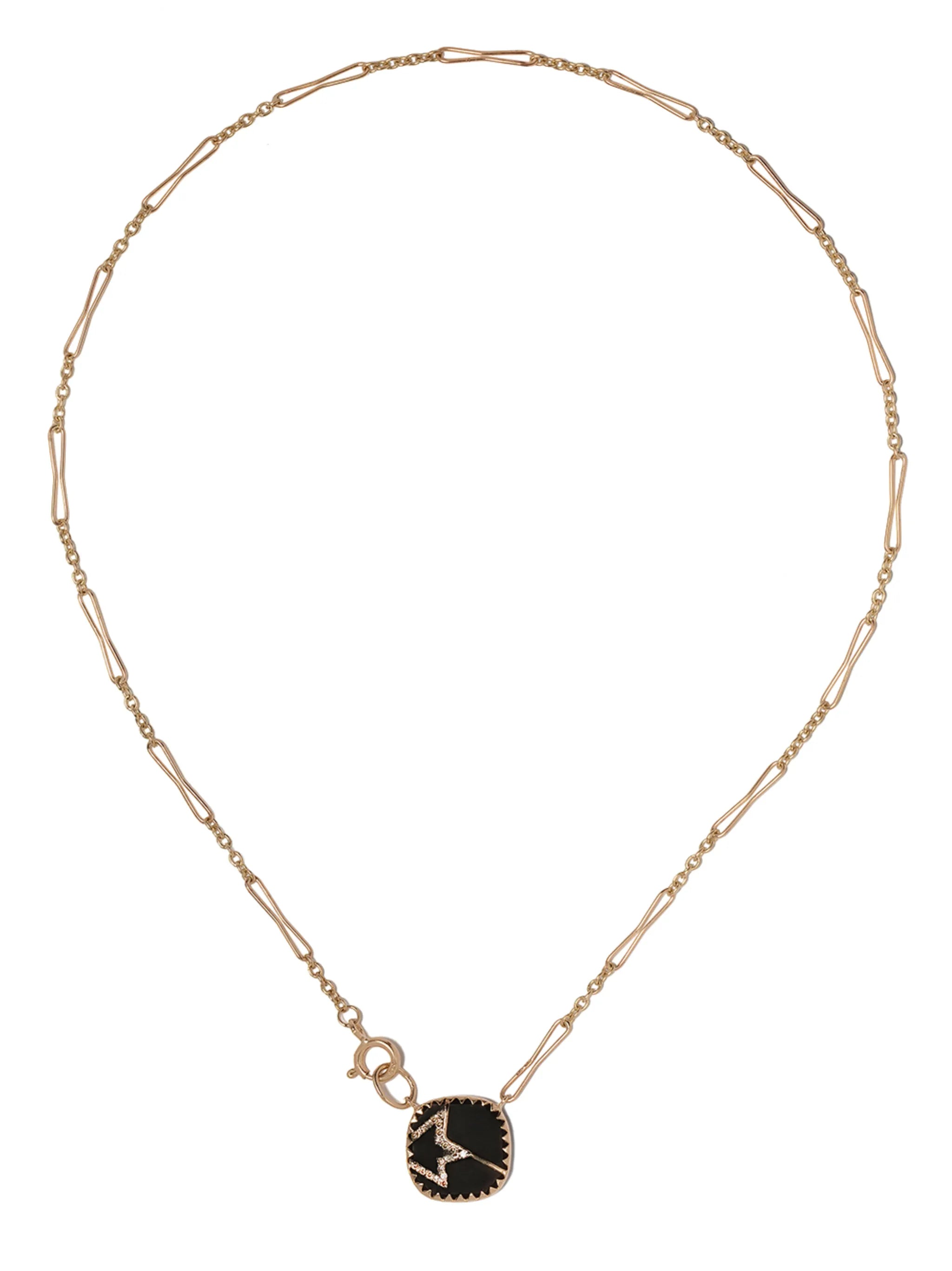 9kt yellow gold diamond Varda Nº2 necklace