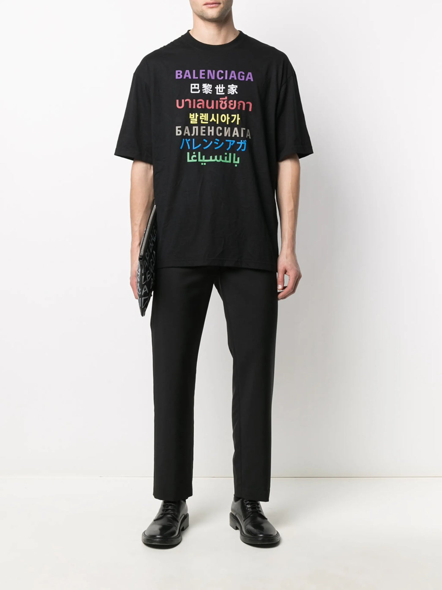 translation logo print T-shirt