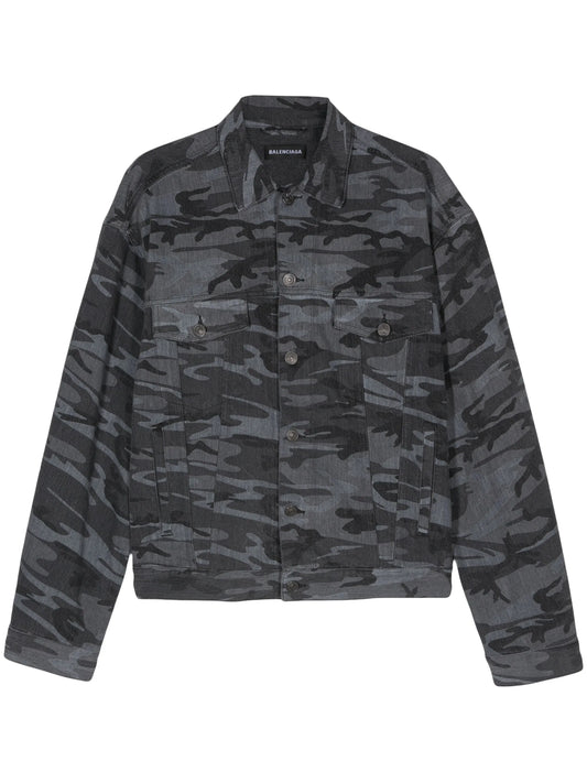 camouflage-print jacket