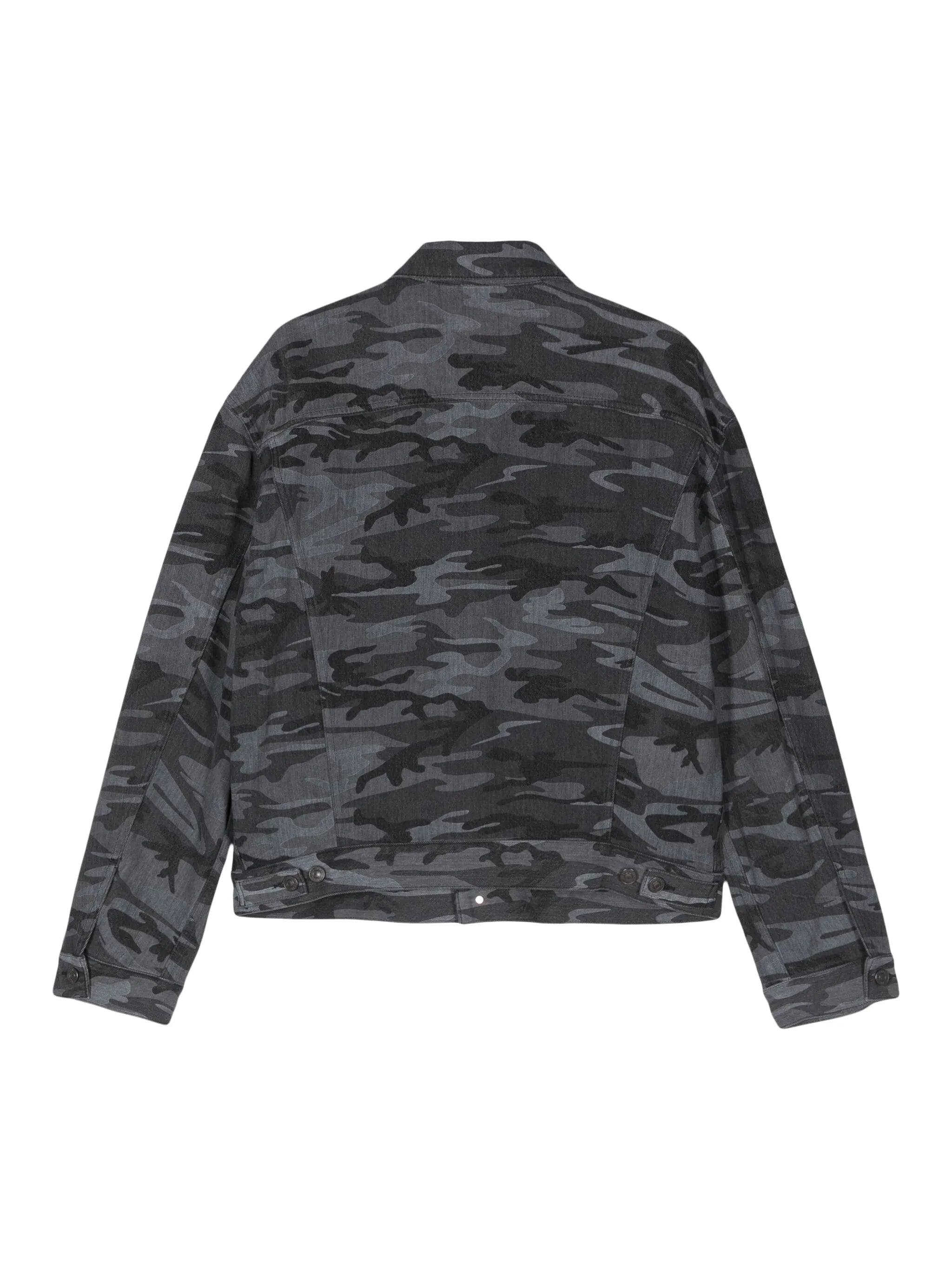 camouflage-print jacket