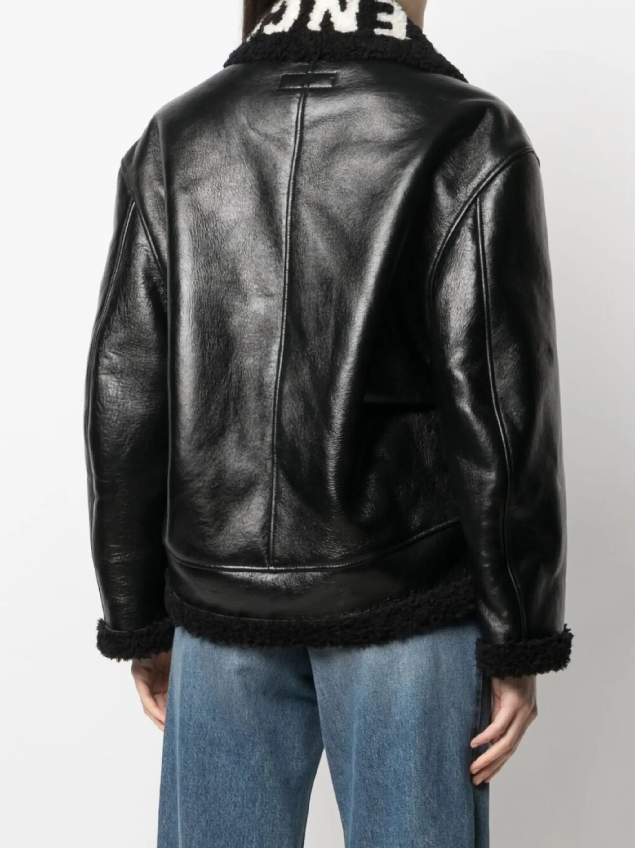 Cocoon shearling jacket