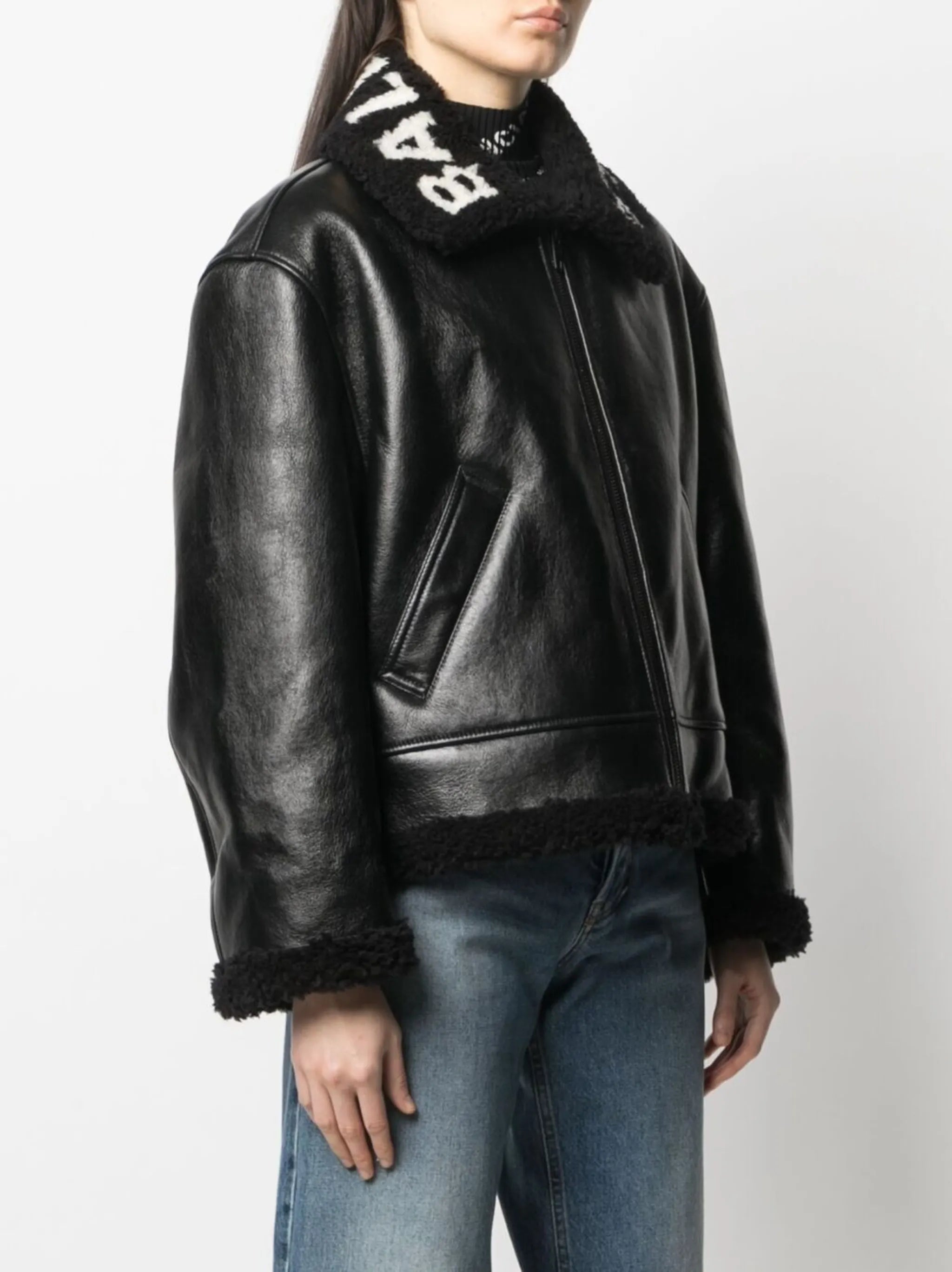 Cocoon shearling jacket
