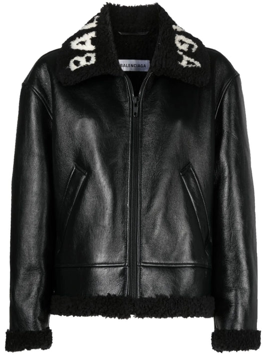 Cocoon shearling jacket