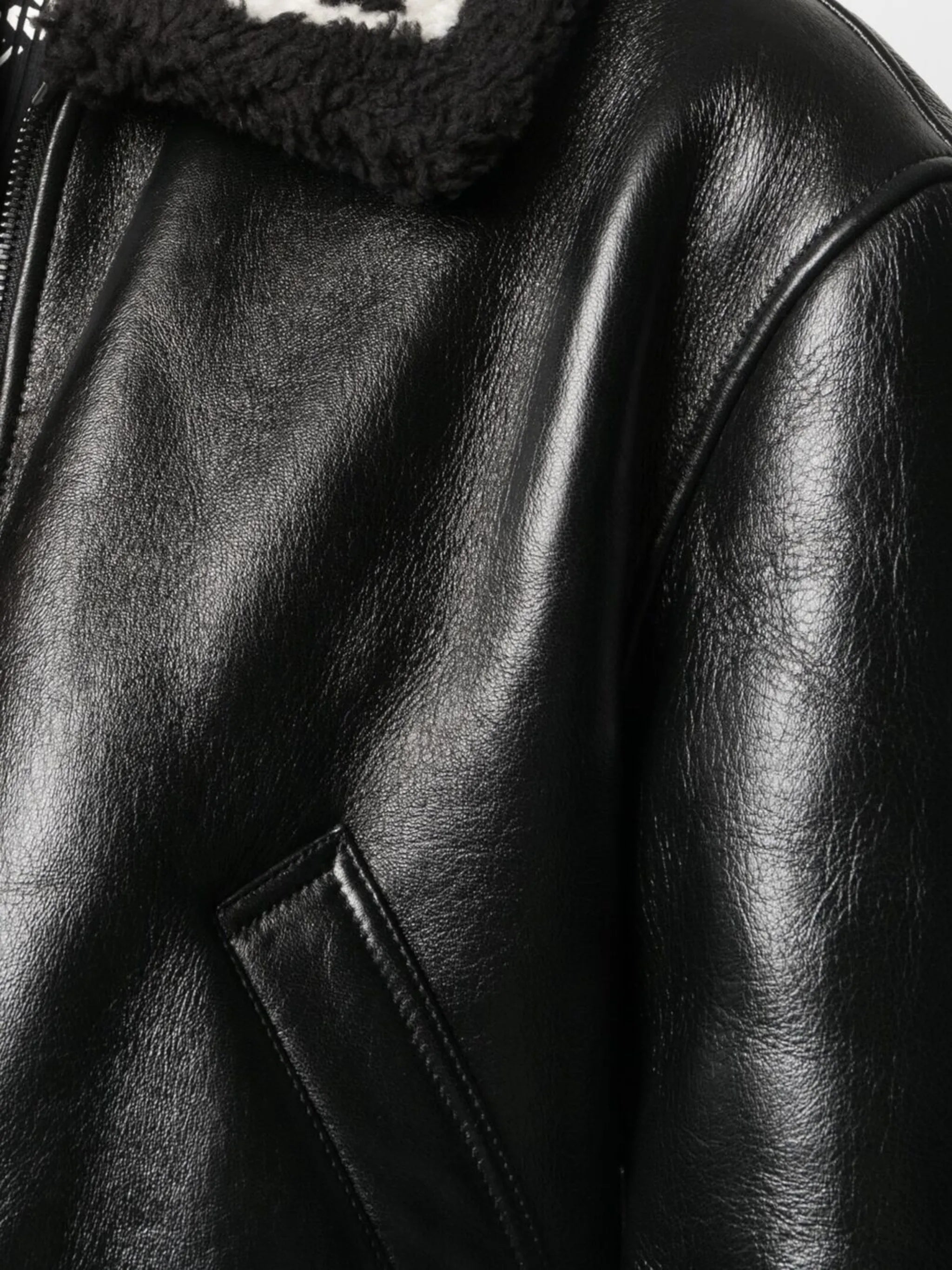 Cocoon shearling jacket