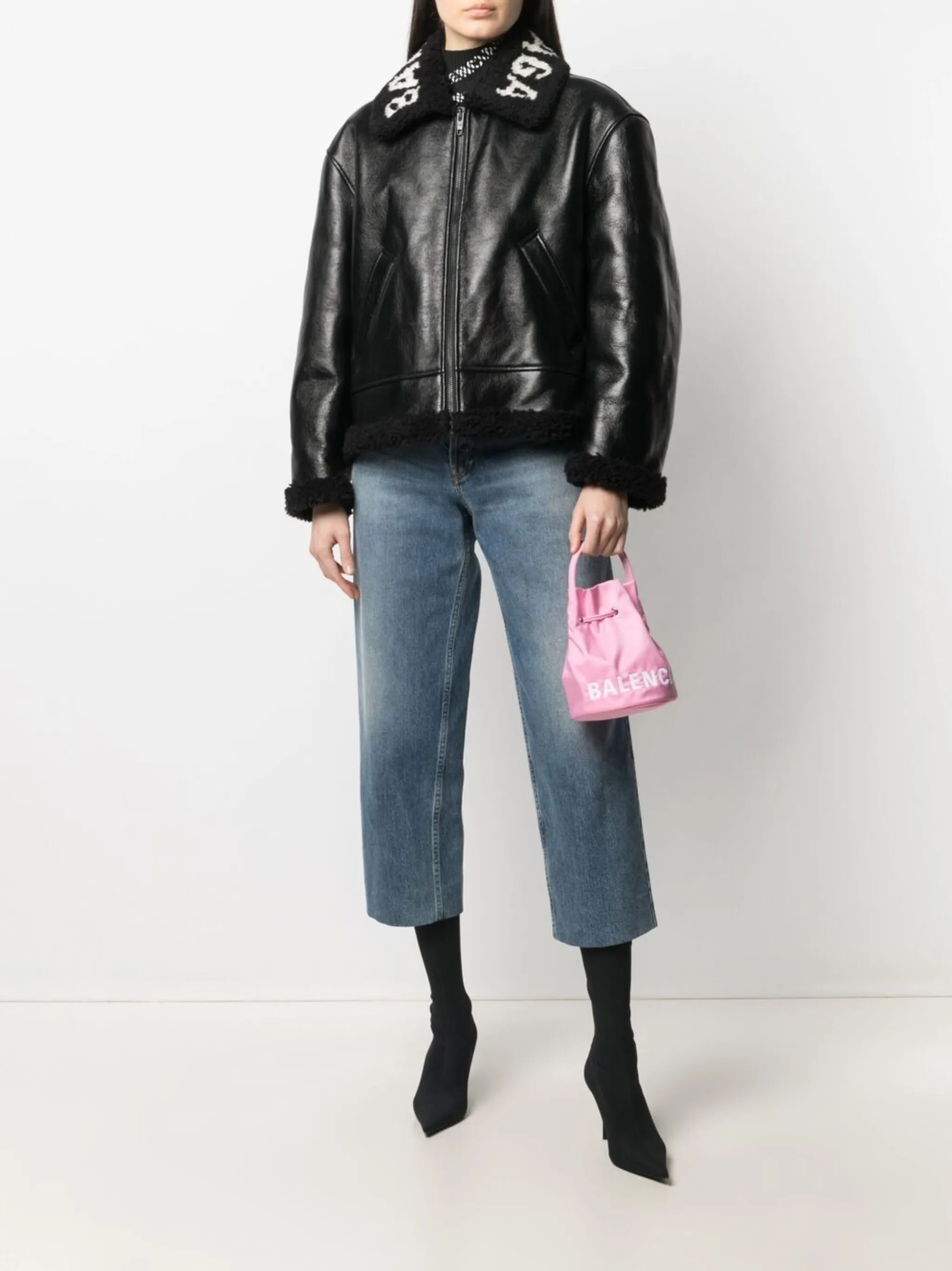 Cocoon shearling jacket