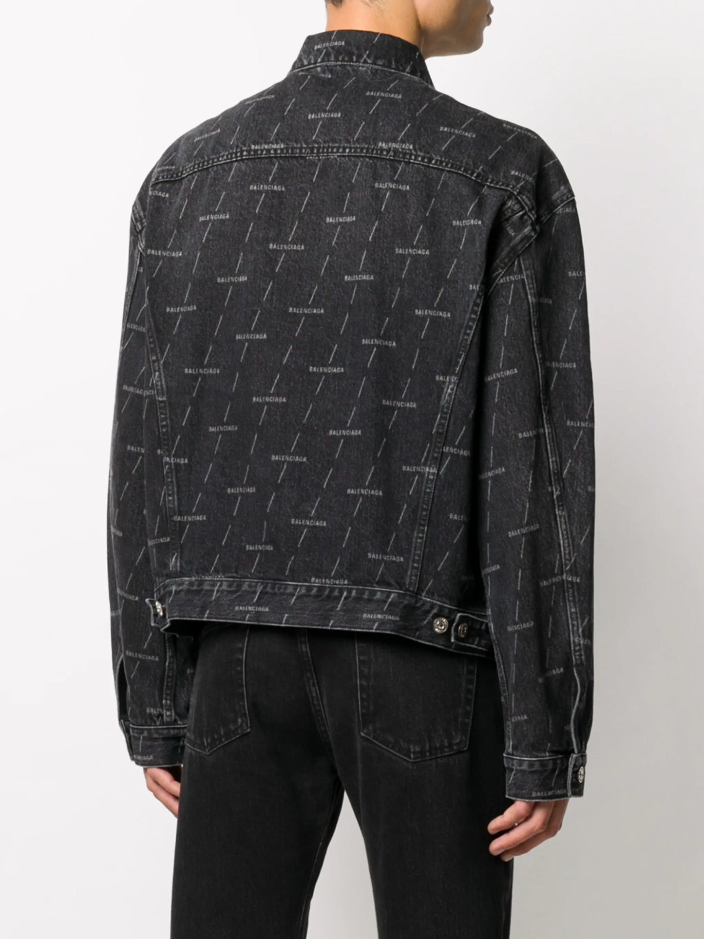 logo print denim jacket