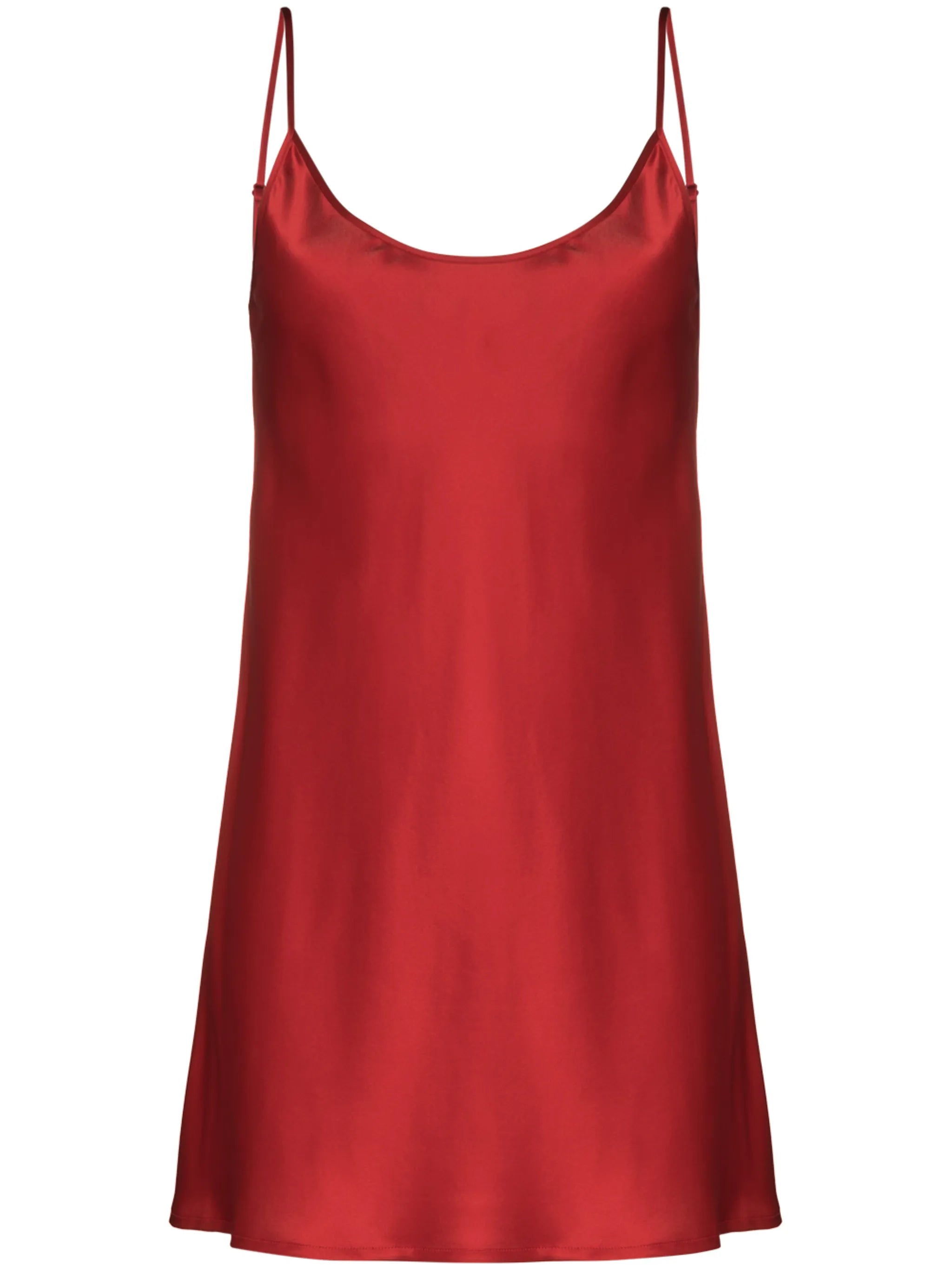 scoop-neck silk slip nightdress