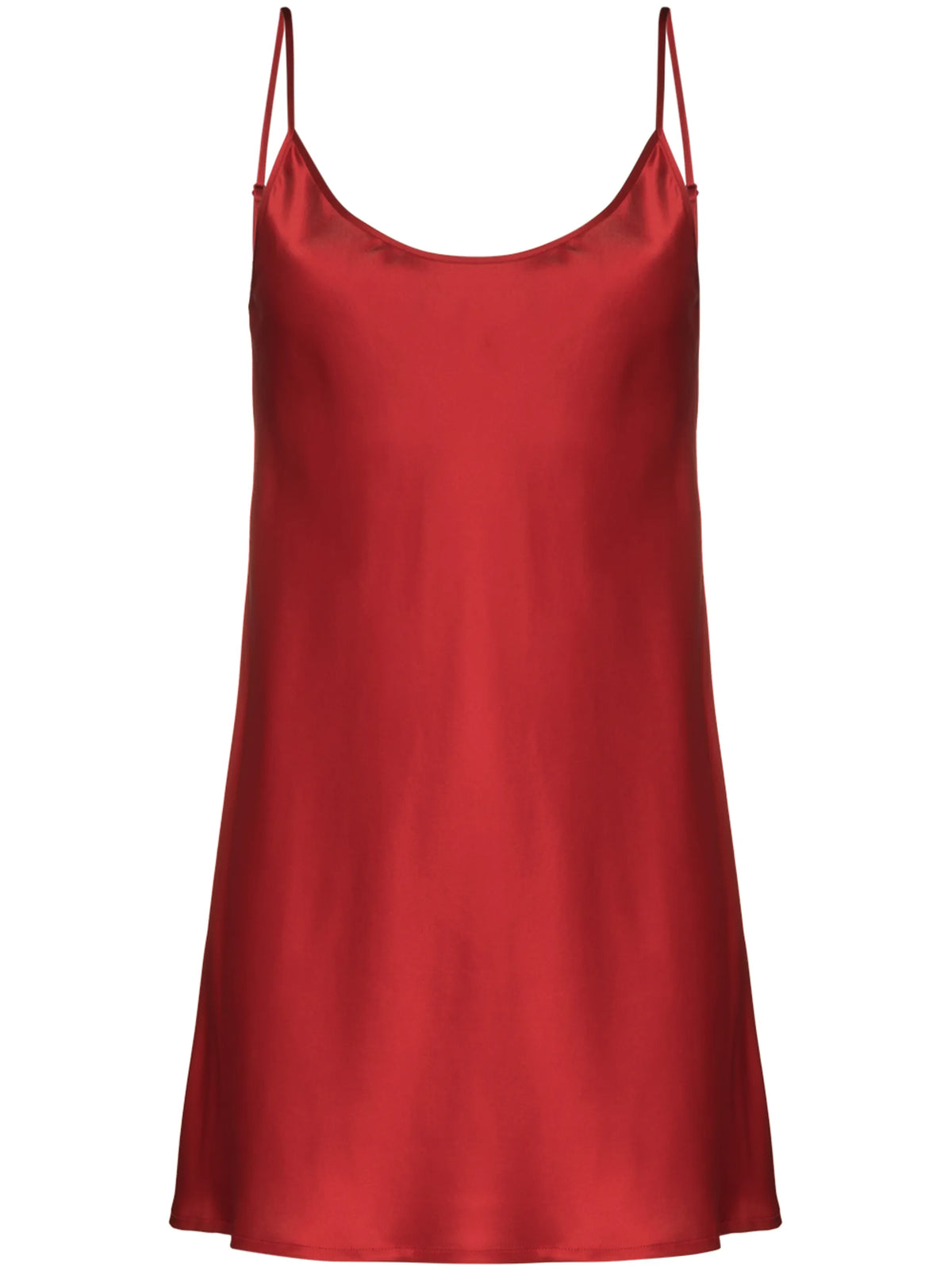 scoop-neck silk slip nightdress
