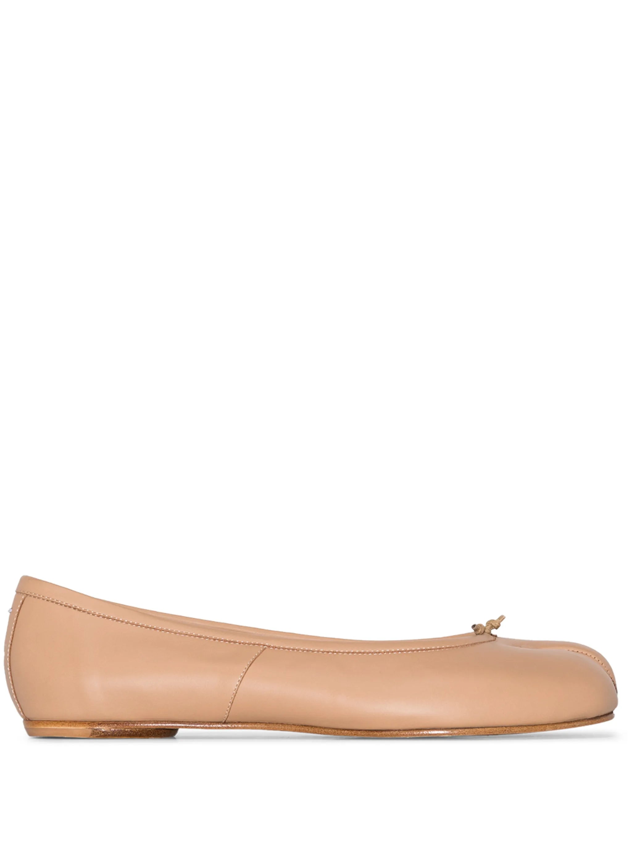 Tabi leather ballerina shoes