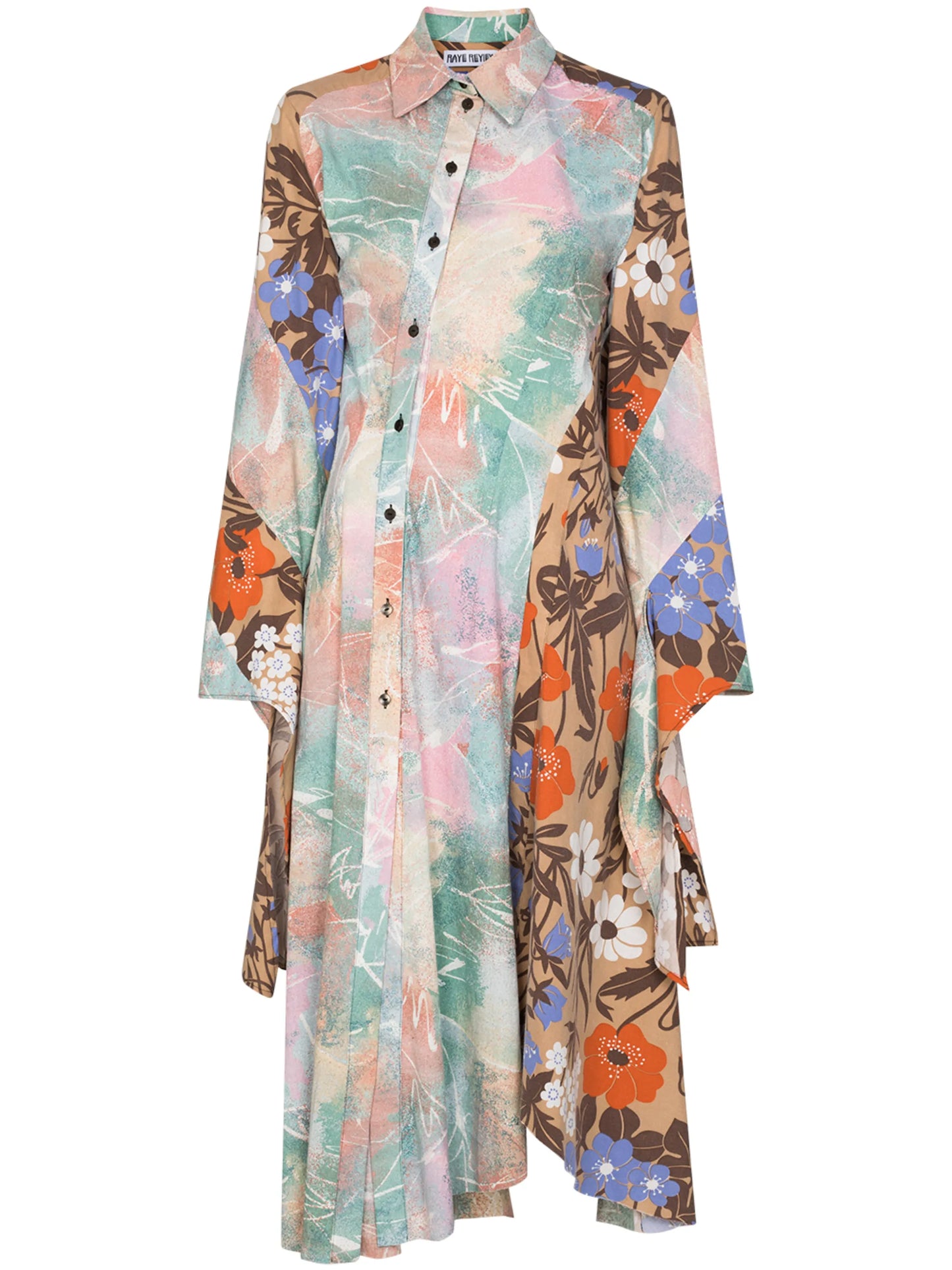 Bonnie twisted-panel shirtdress