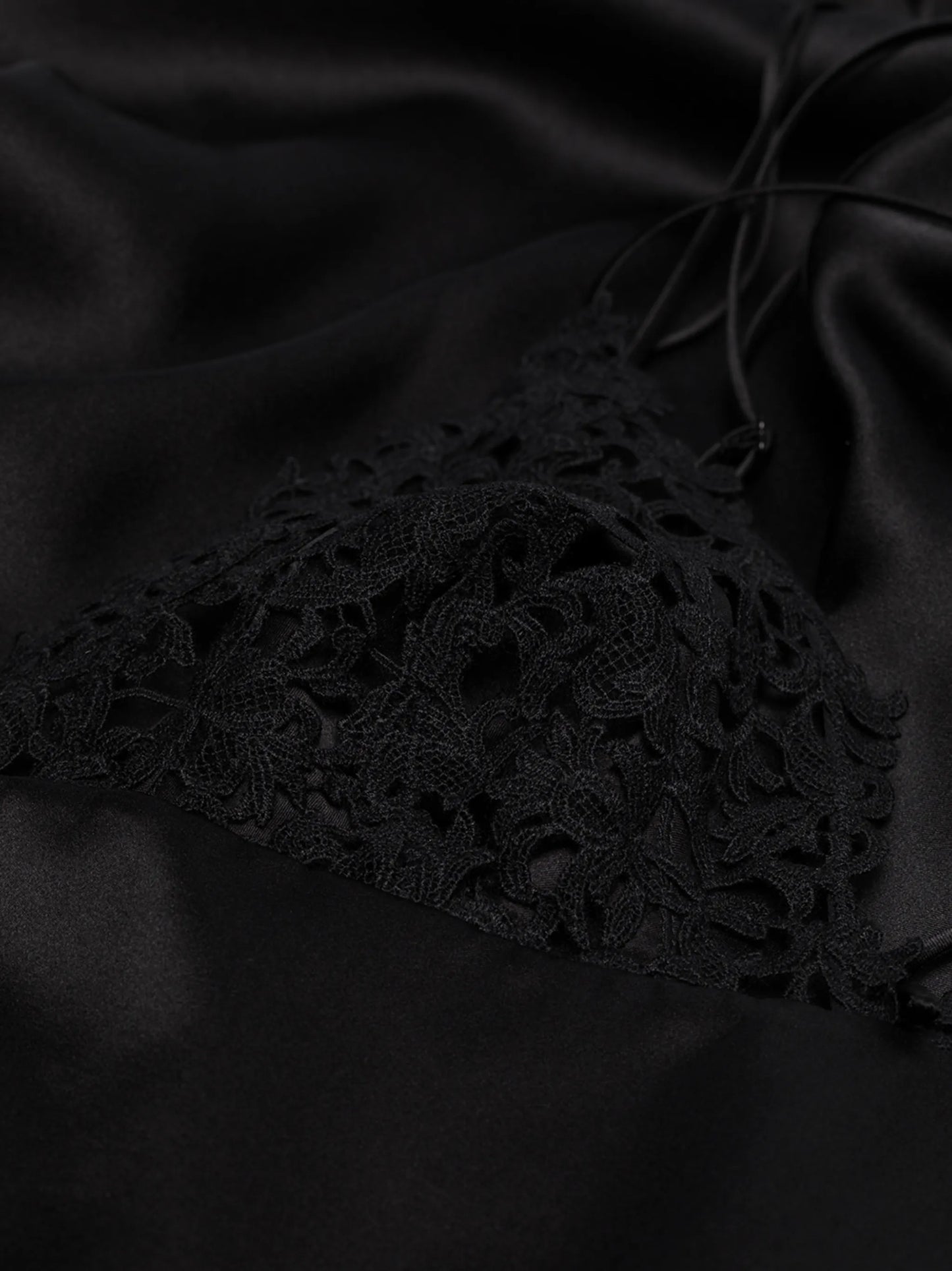 macramé-detailing long nightdress