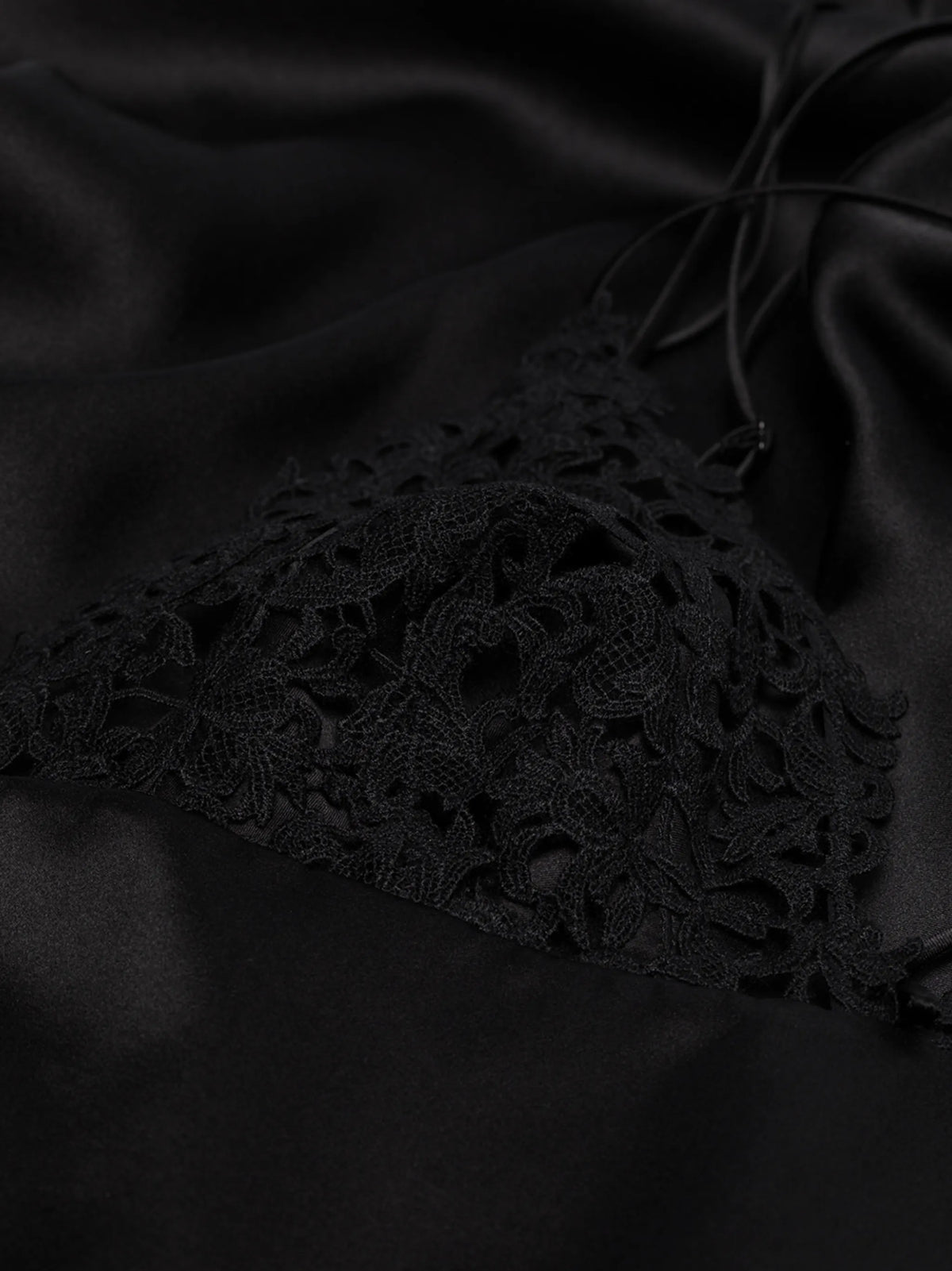 macramé-detailing long nightdress