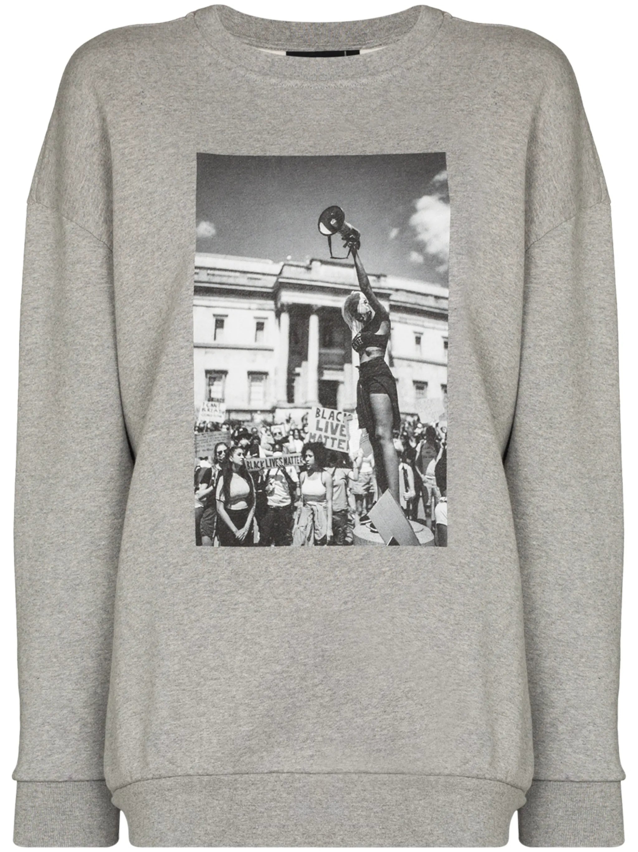 Megaphone photograph-print sweatshirt