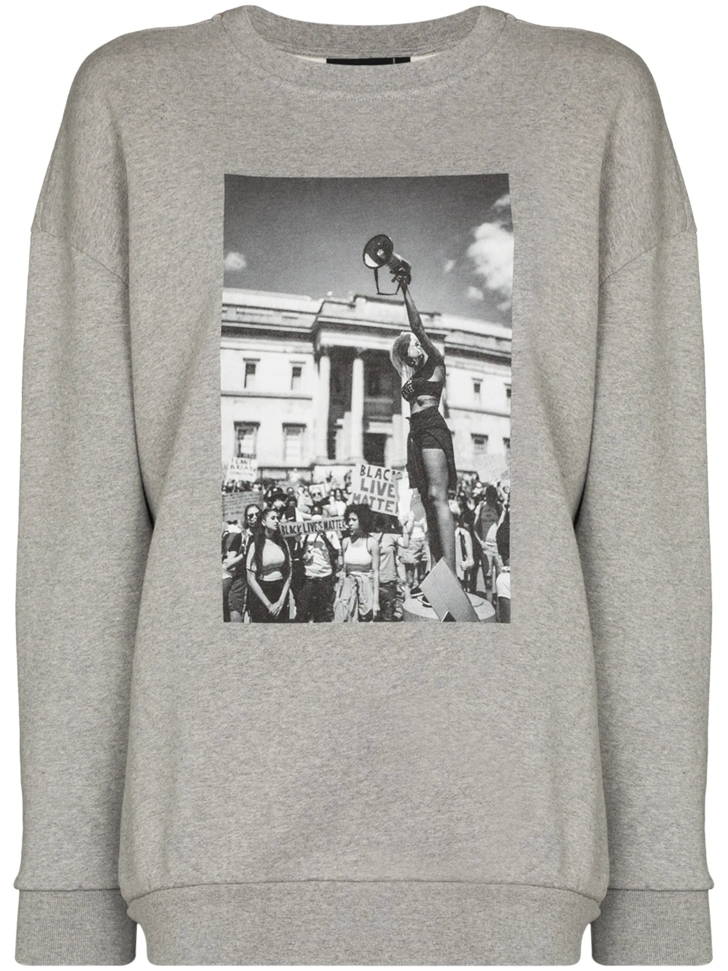 Megaphone photograph-print sweatshirt