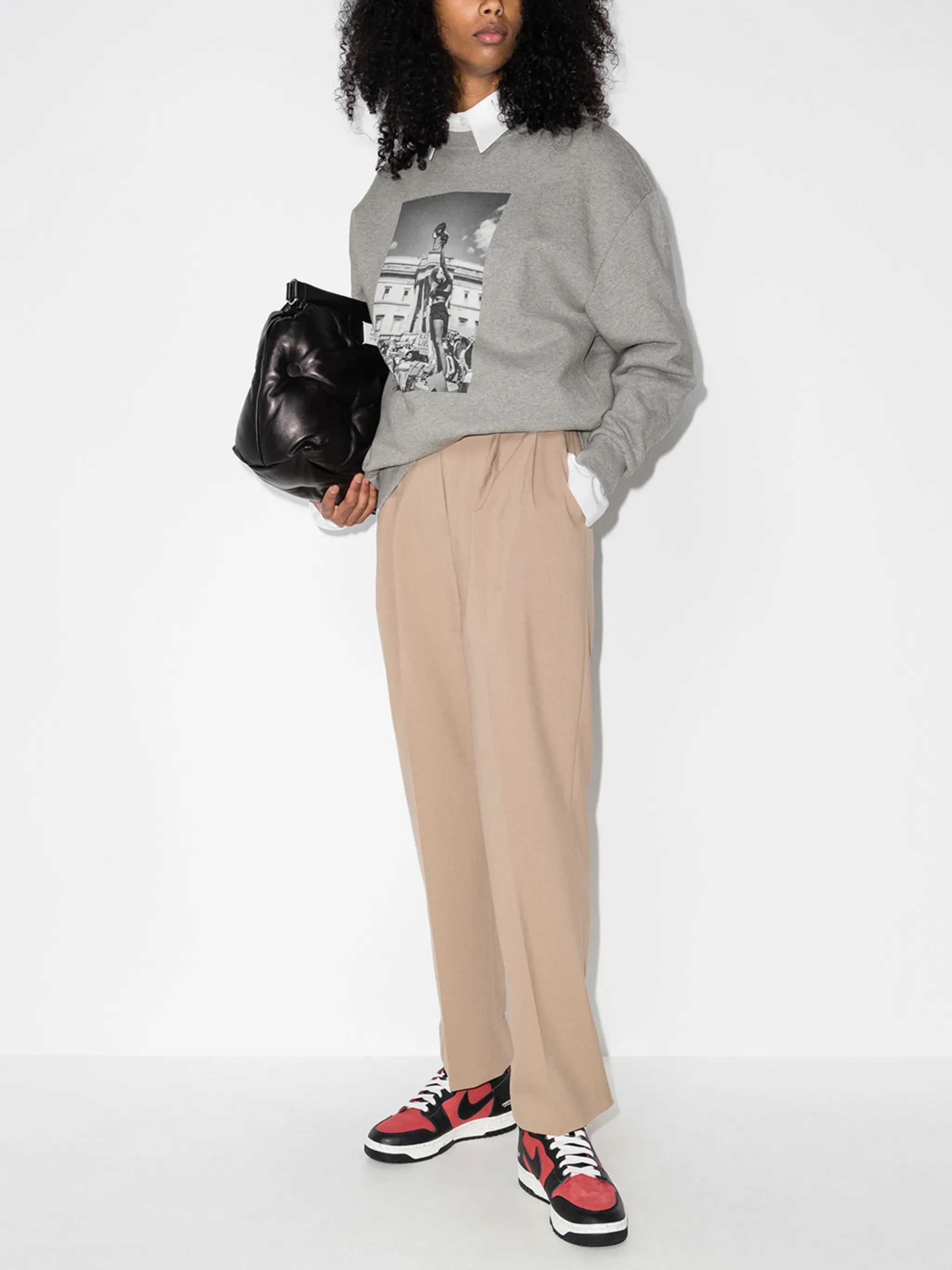 Megaphone photograph-print sweatshirt
