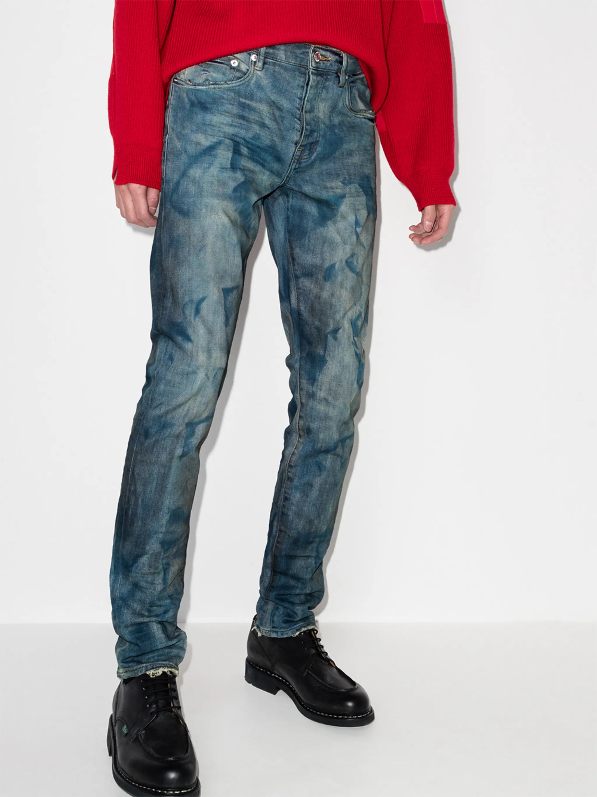 bleached-effect skinny jeans