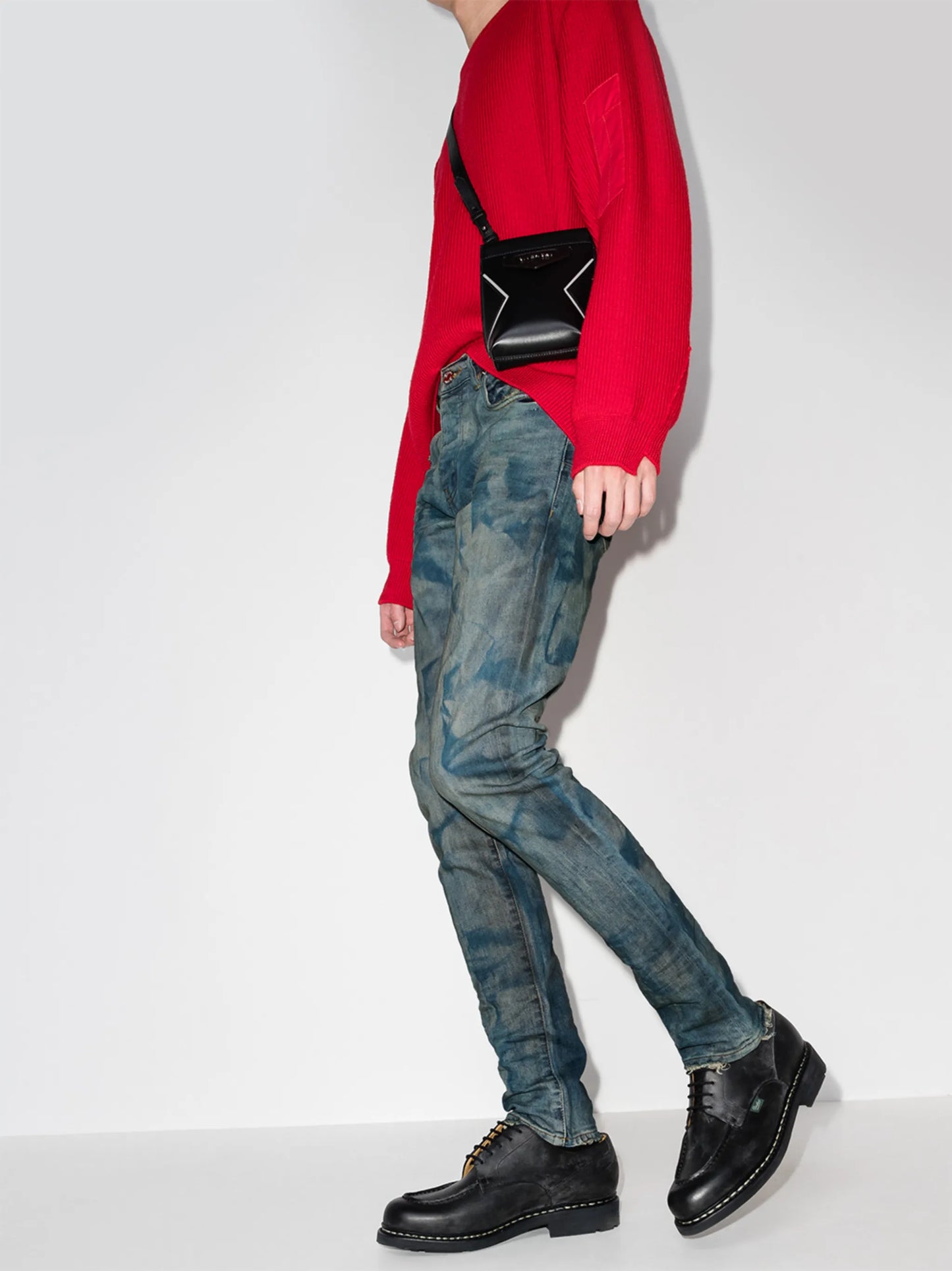 bleached-effect skinny jeans