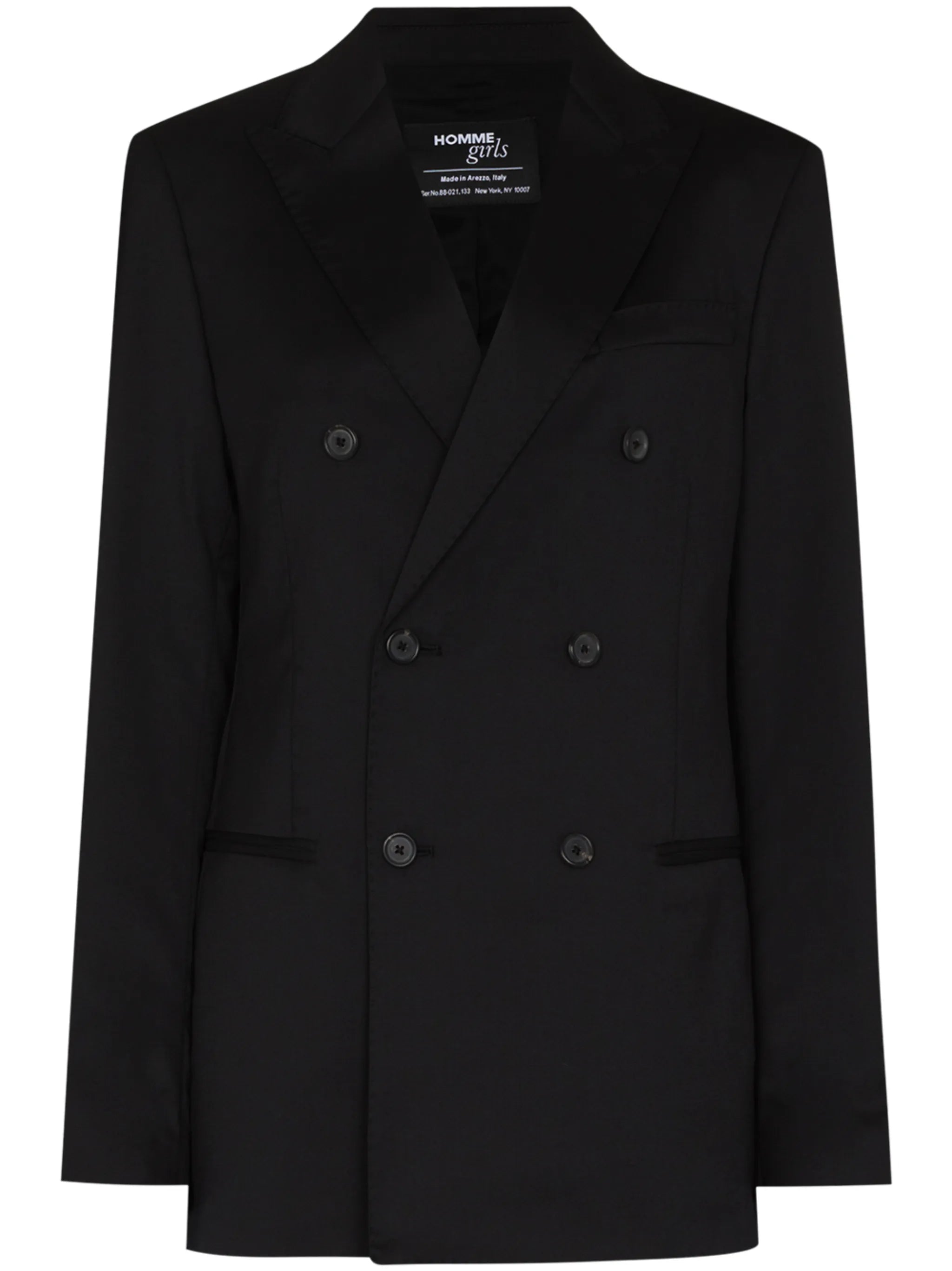 double-breasted wool blazer