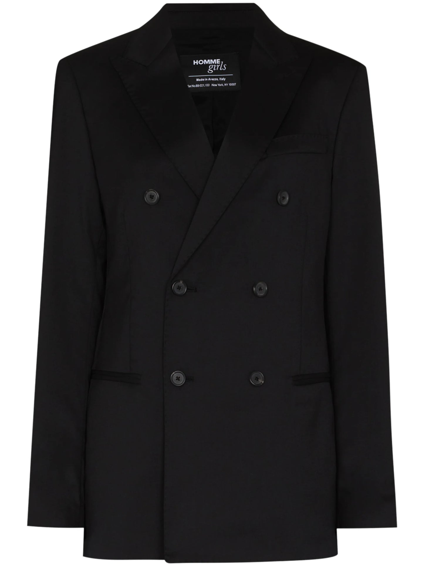 double-breasted wool blazer