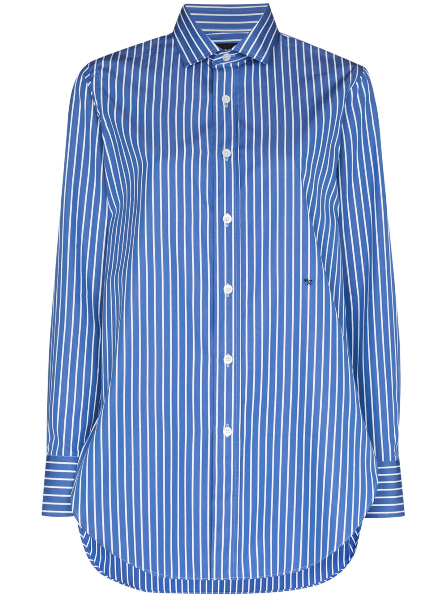 vertical-stripe cotton shirt