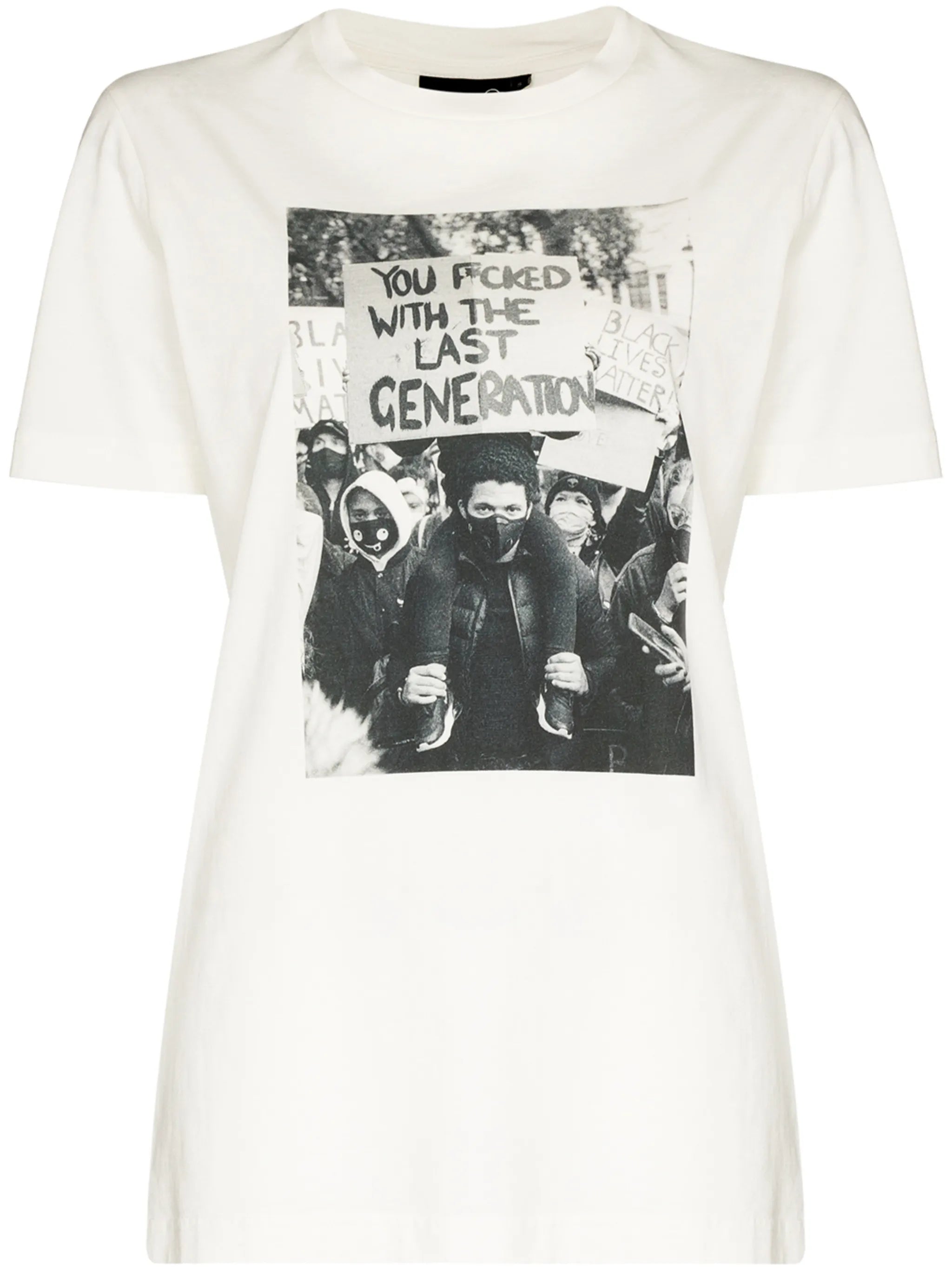short-sleeve photograph print T-shirt