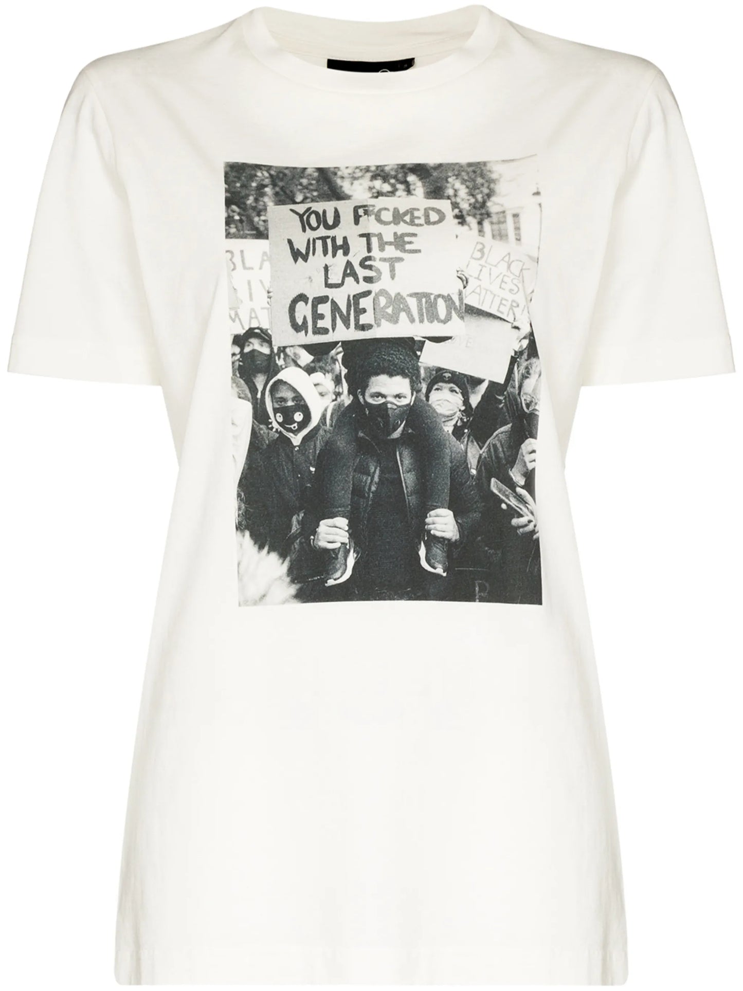 short-sleeve photograph print T-shirt